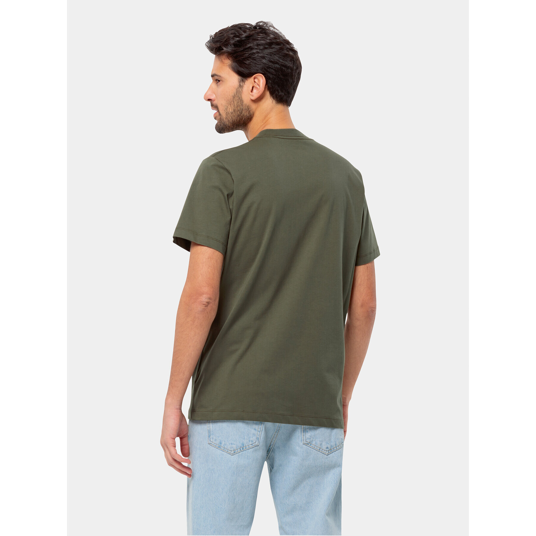 Jack Wolfskin Majica Essential T 1808382 Khaki Regular Fit - Pepit.si