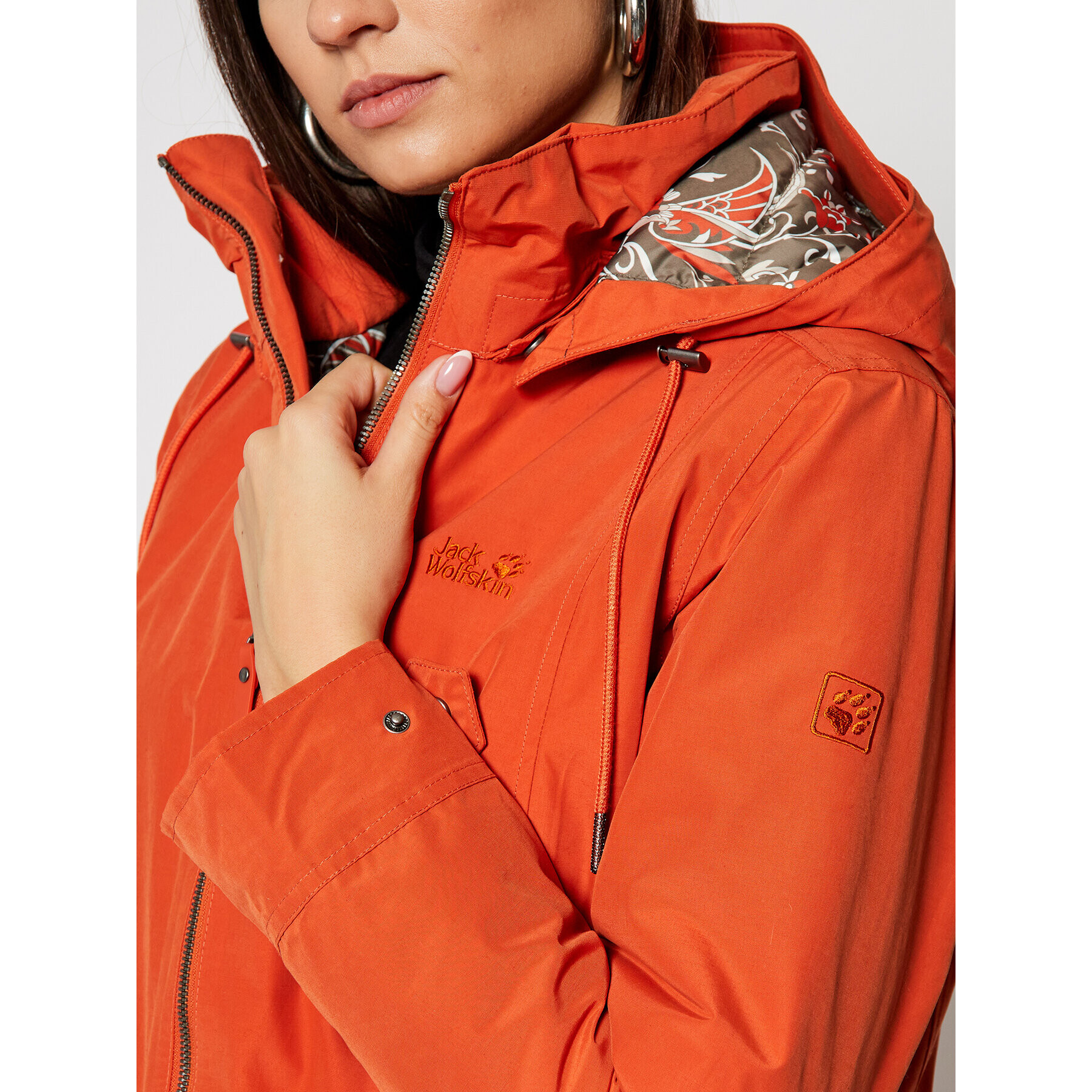 Jack Wolfskin Pohodna jakna Wildwood 1113701 Oranžna Regular Fit - Pepit.si