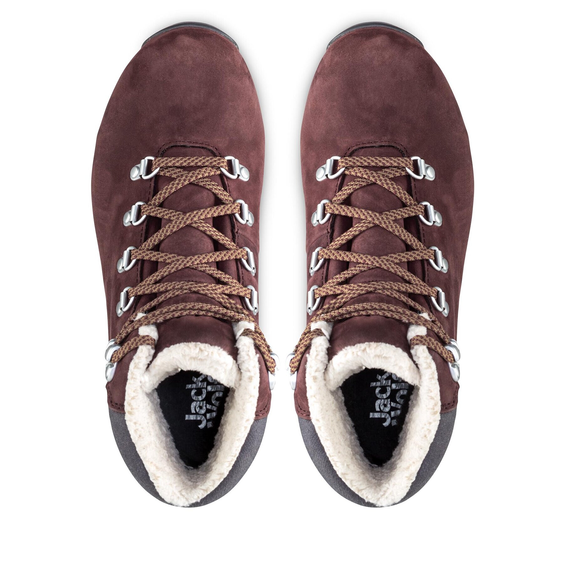 Jack Wolfskin Pohodni čevlji Thunder Bay Texapore Mid W 4053681 Bordo rdeča - Pepit.si