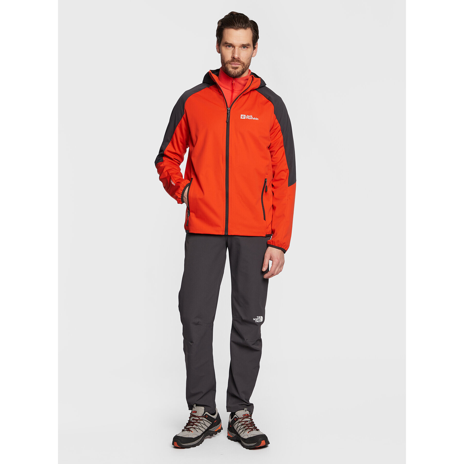 Jack Wolfskin Prehodna jakna Feldberg 1306922 Rdeča Regular Fit - Pepit.si