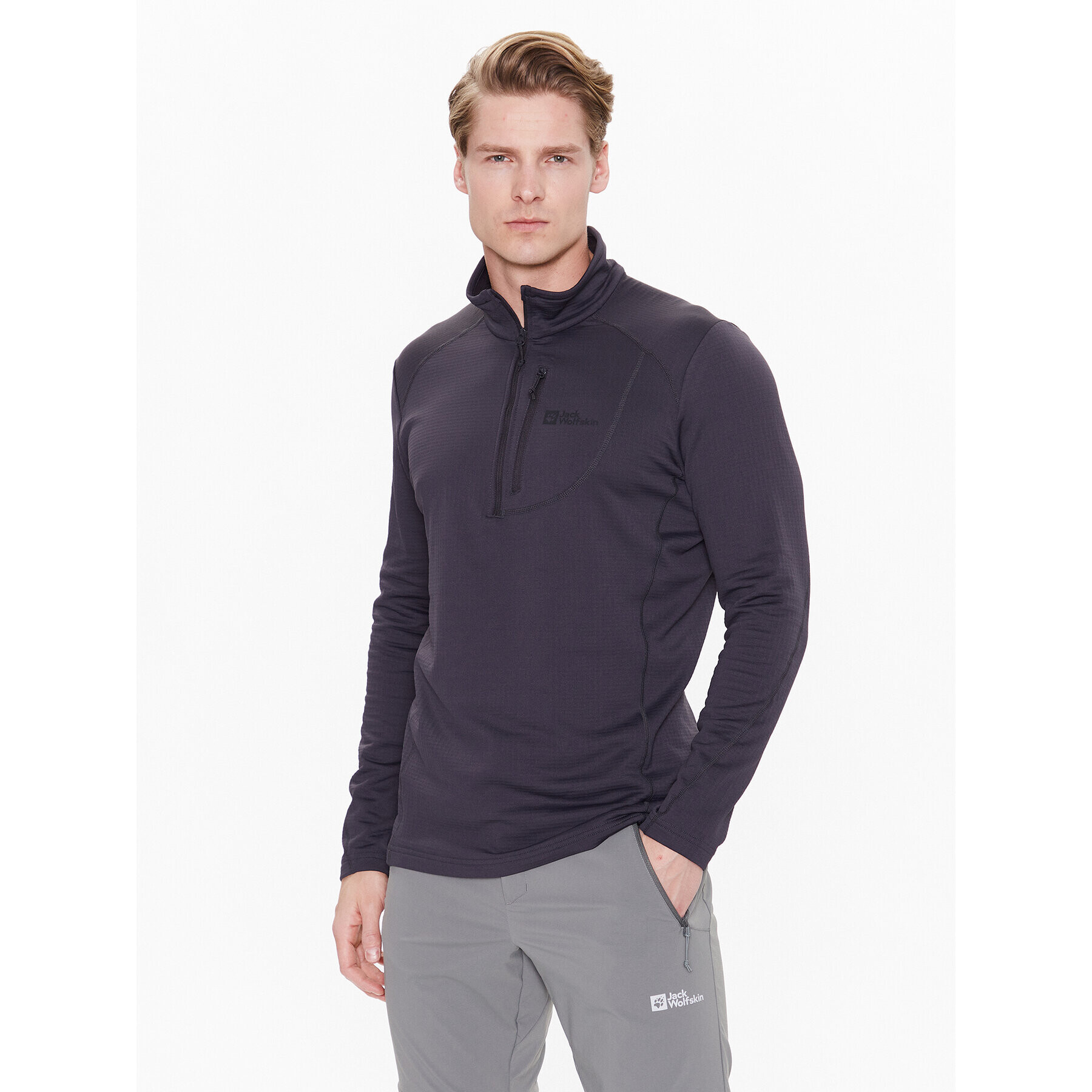 Jack Wolfskin Športna jopa Kolbenberg 1710531 Siva Regular Fit - Pepit.si