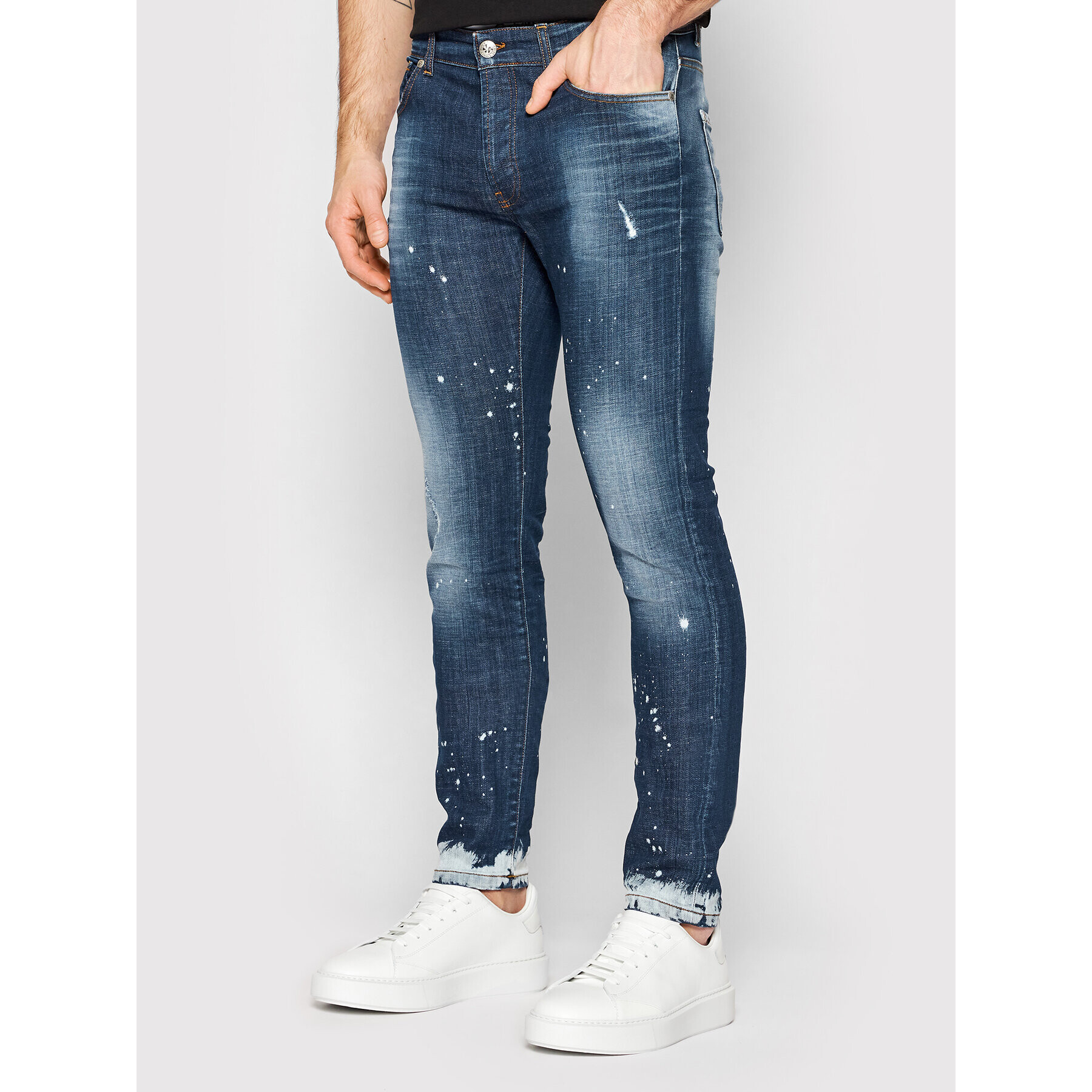 John Richmond Jeans hlače Kemeur RMP22201JE Modra Regular Fit - Pepit.si