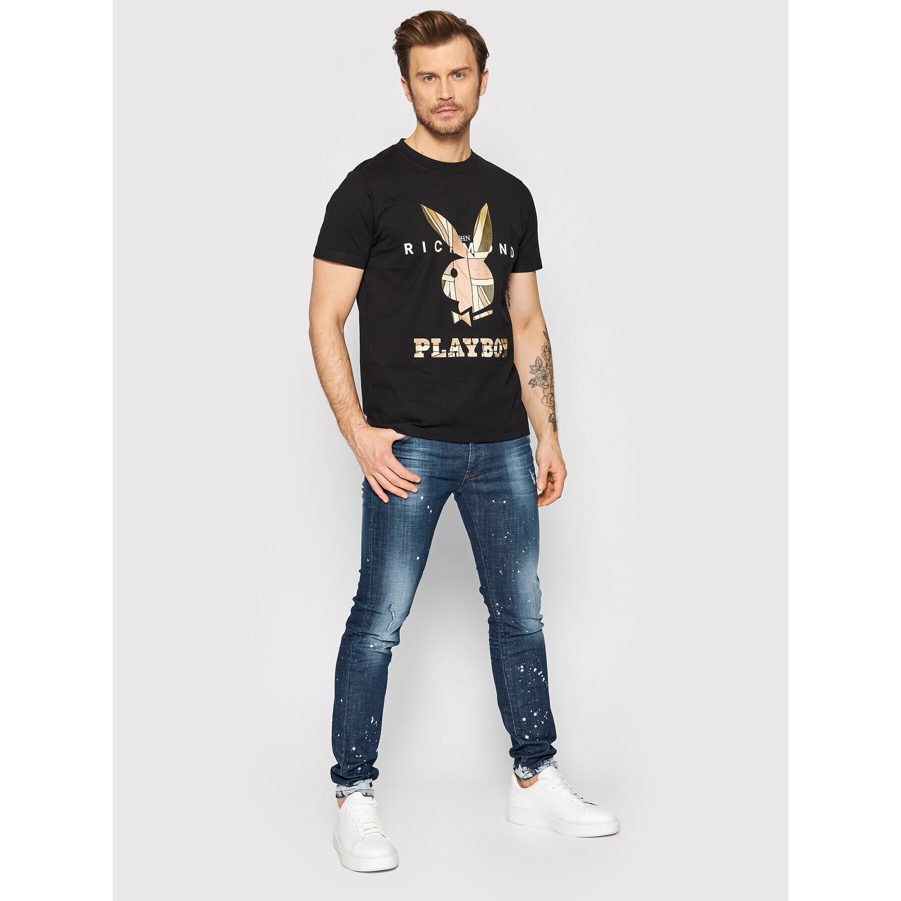 John Richmond Jeans hlače Kemeur RMP22201JE Modra Regular Fit - Pepit.si