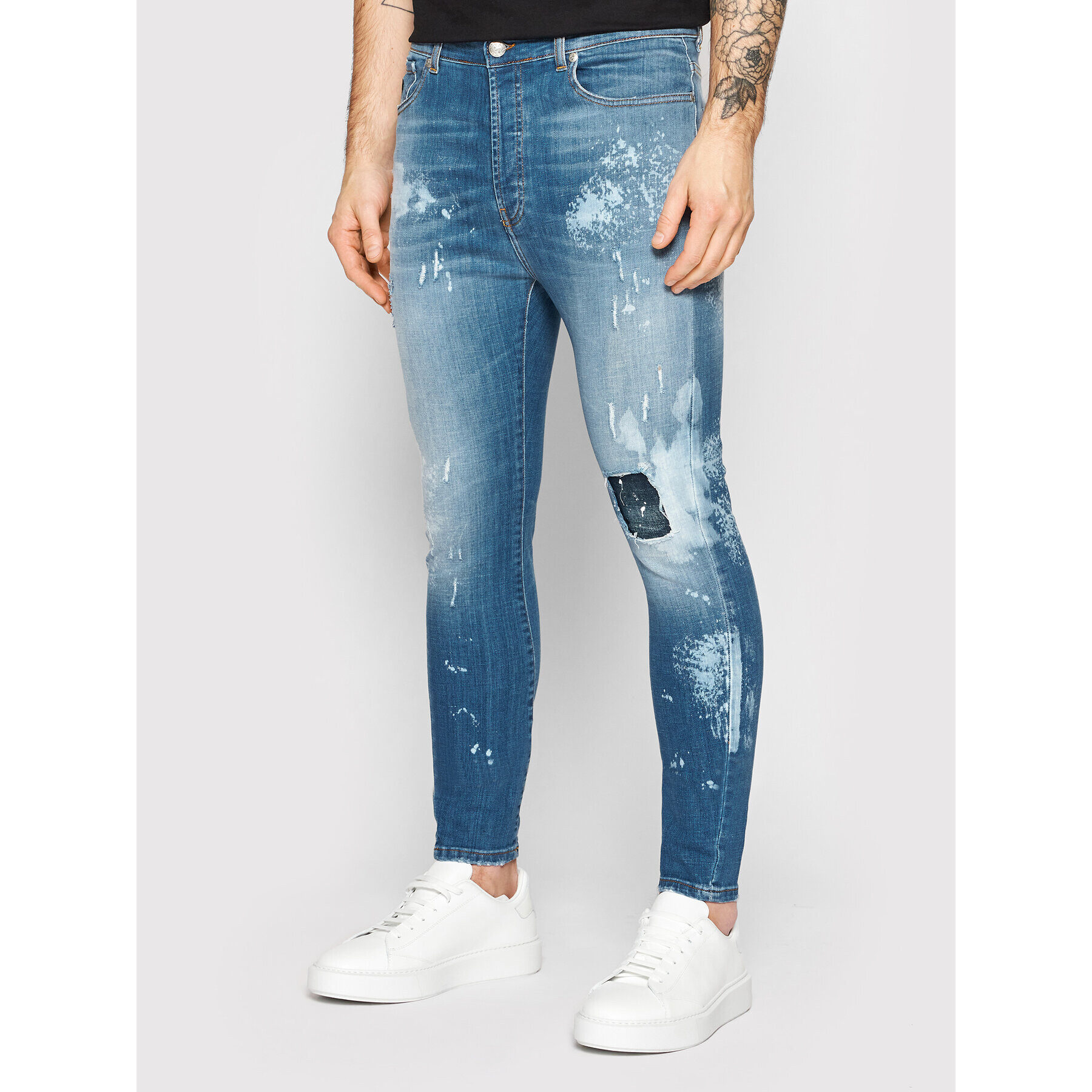 John Richmond Jeans hlače Kensit RMP22203JE Modra Regular Fit - Pepit.si