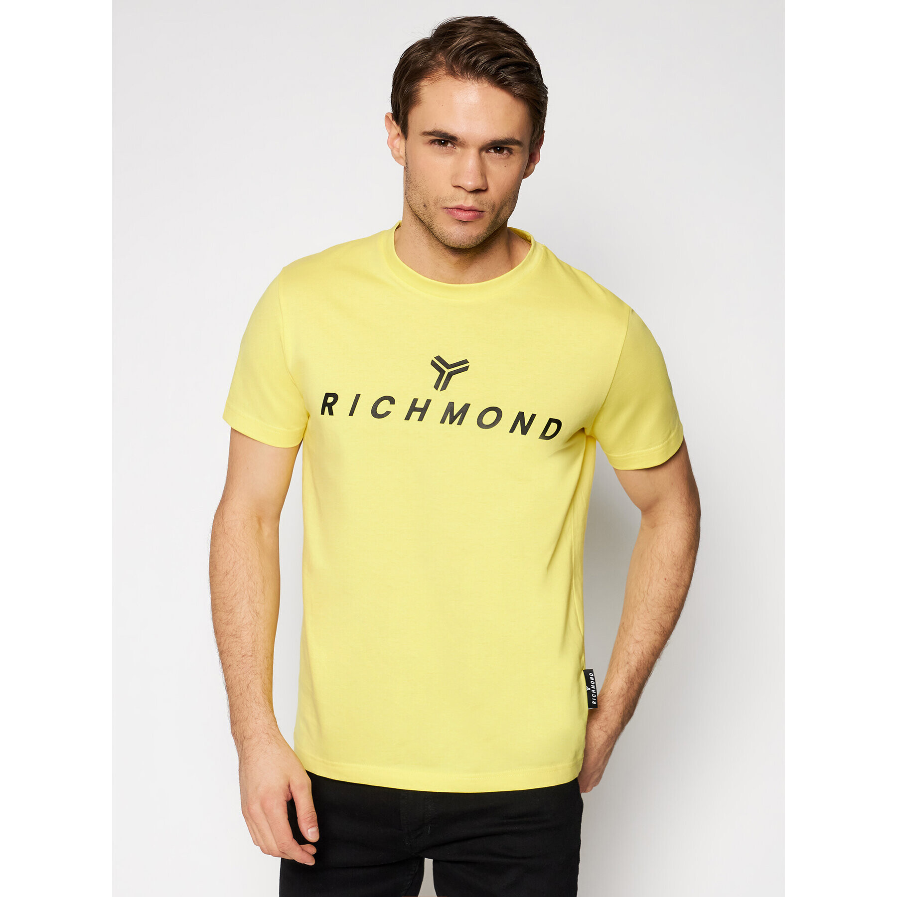 John Richmond Majica Zhotasy UMP21004TS Rumena Regular Fit - Pepit.si