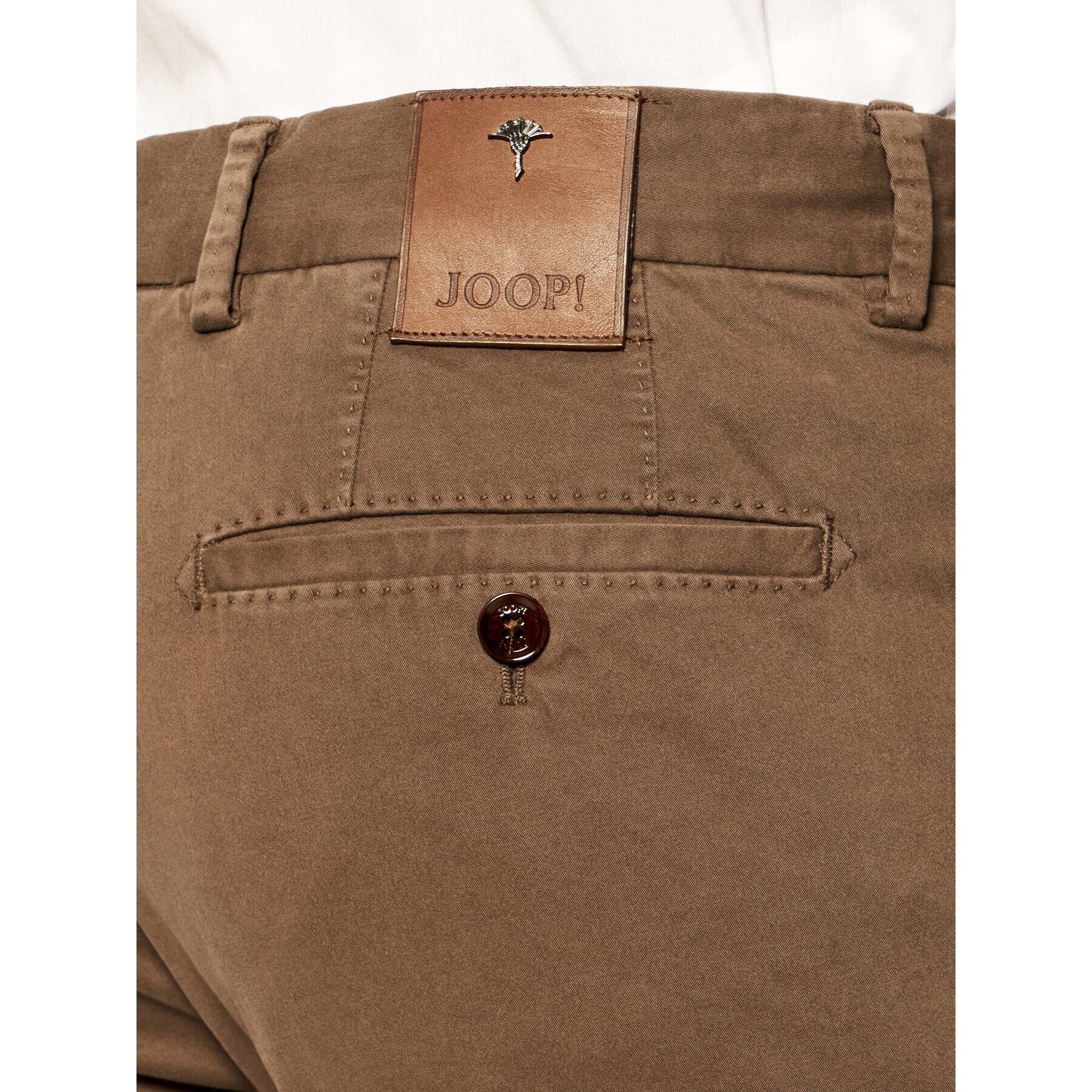 JOOP! Hlače iz tkanine 30017330 Rjava Slim Fit - Pepit.si