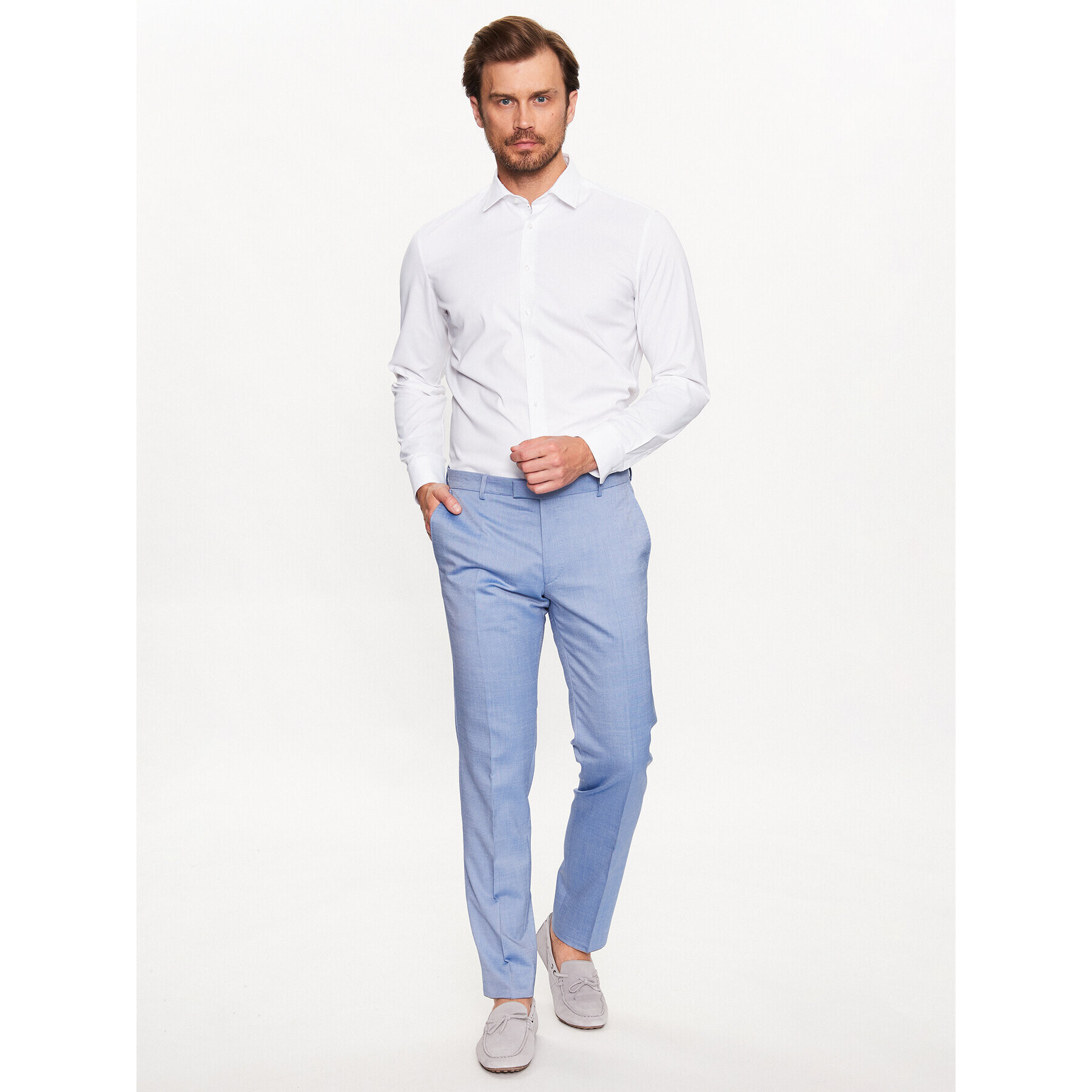 JOOP! Hlače iz tkanine 30036952 Modra Slim Fit - Pepit.si