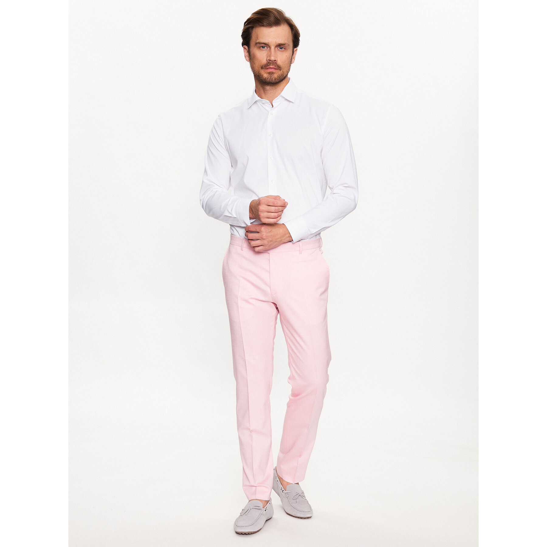 JOOP! Hlače iz tkanine 30036952 Roza Slim Fit - Pepit.si