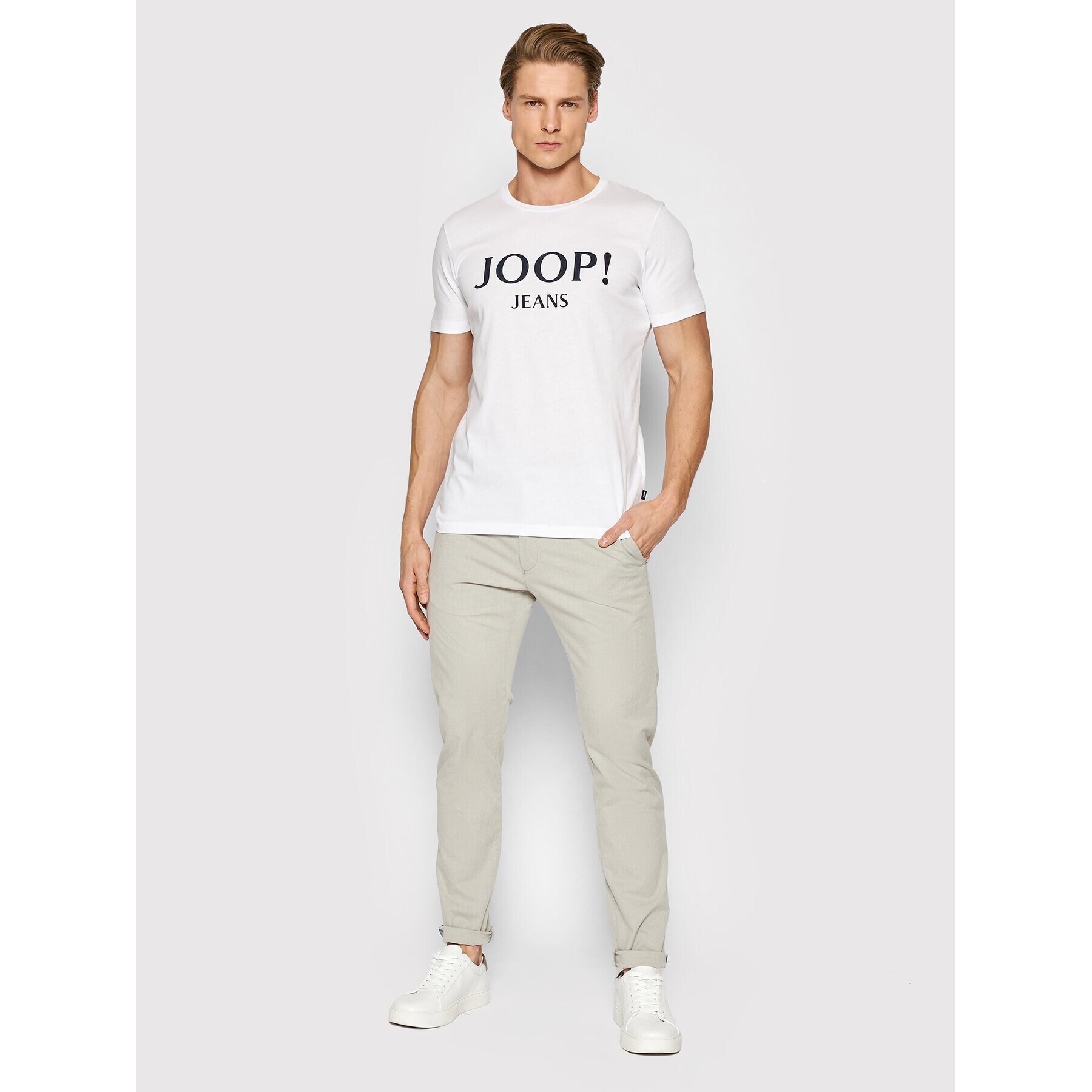 JOOP! Jeans Majica 15 JJJ-09ALEX 30031001 Bela Regular Fit - Pepit.si