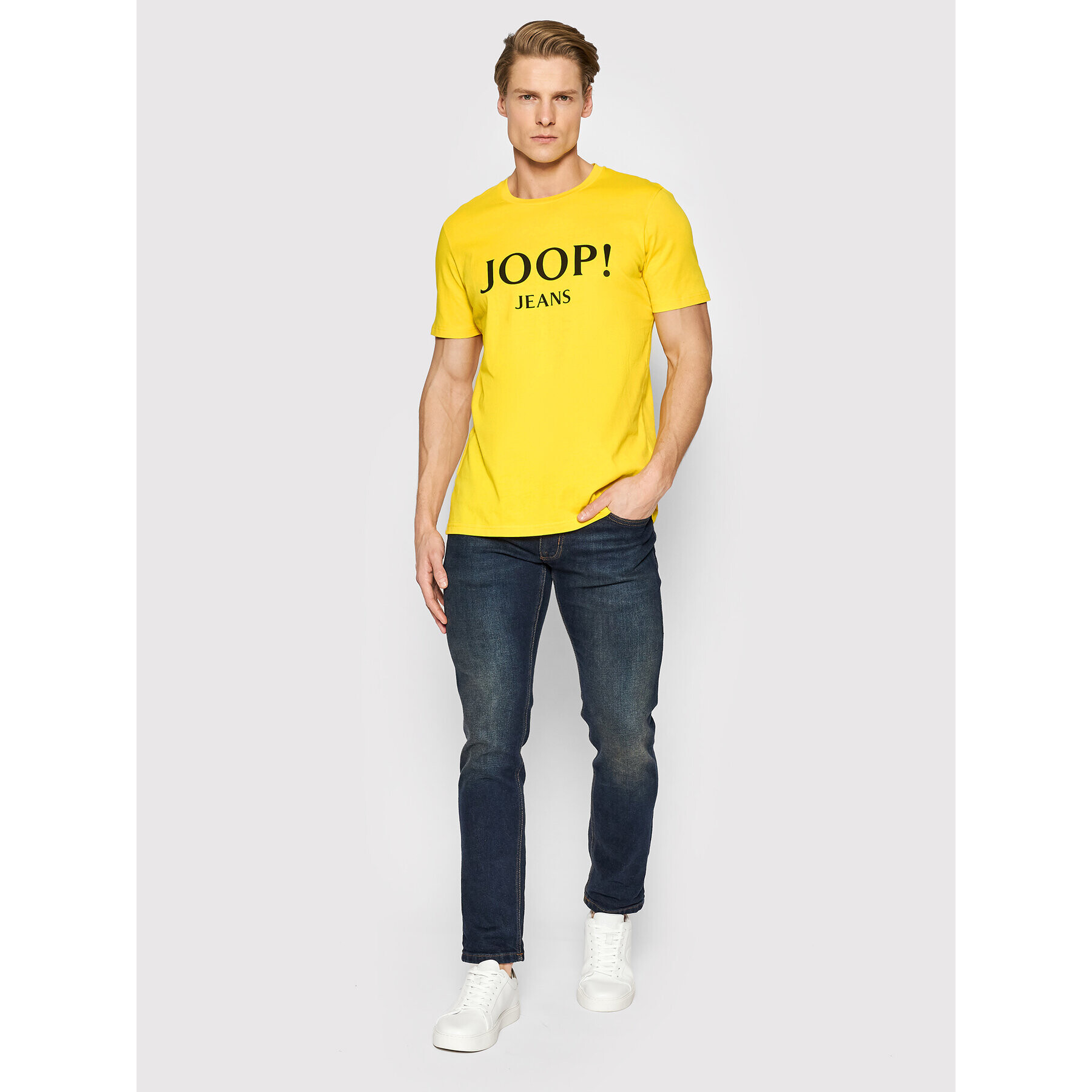 JOOP! Jeans Majica 15 JJJ-09ALEX 30031001 Rumena Regular Fit - Pepit.si