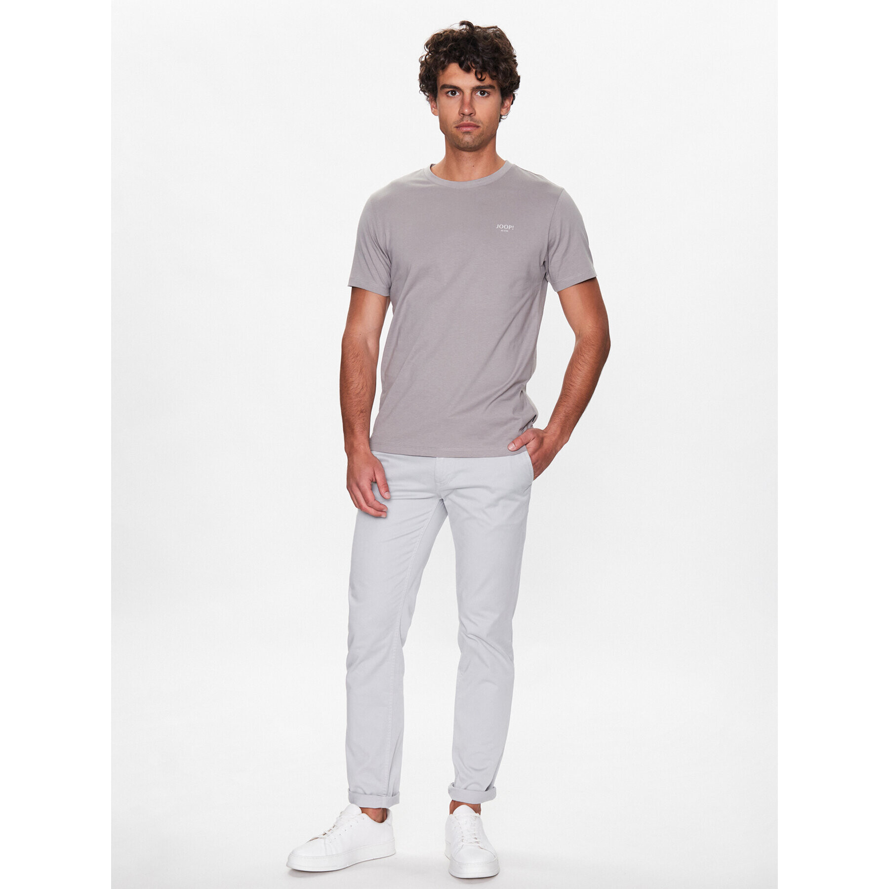 JOOP! Jeans Majica 30027746 Srebrna Modern Fit - Pepit.si