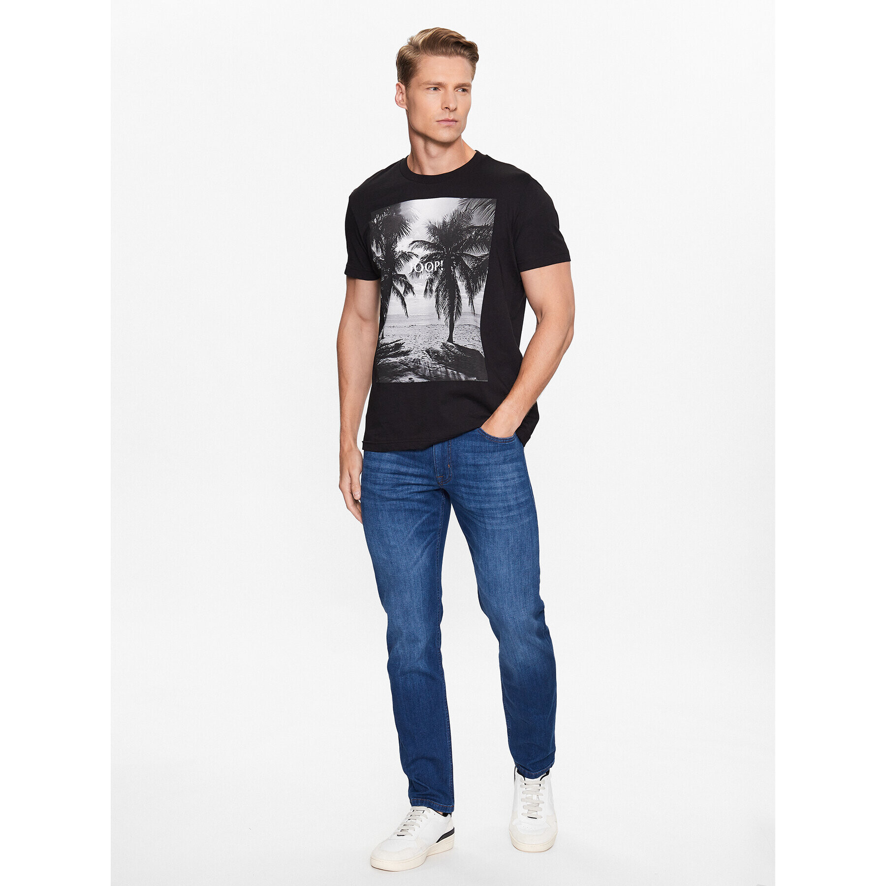 JOOP! Jeans Majica 30036074 Črna Modern Fit - Pepit.si