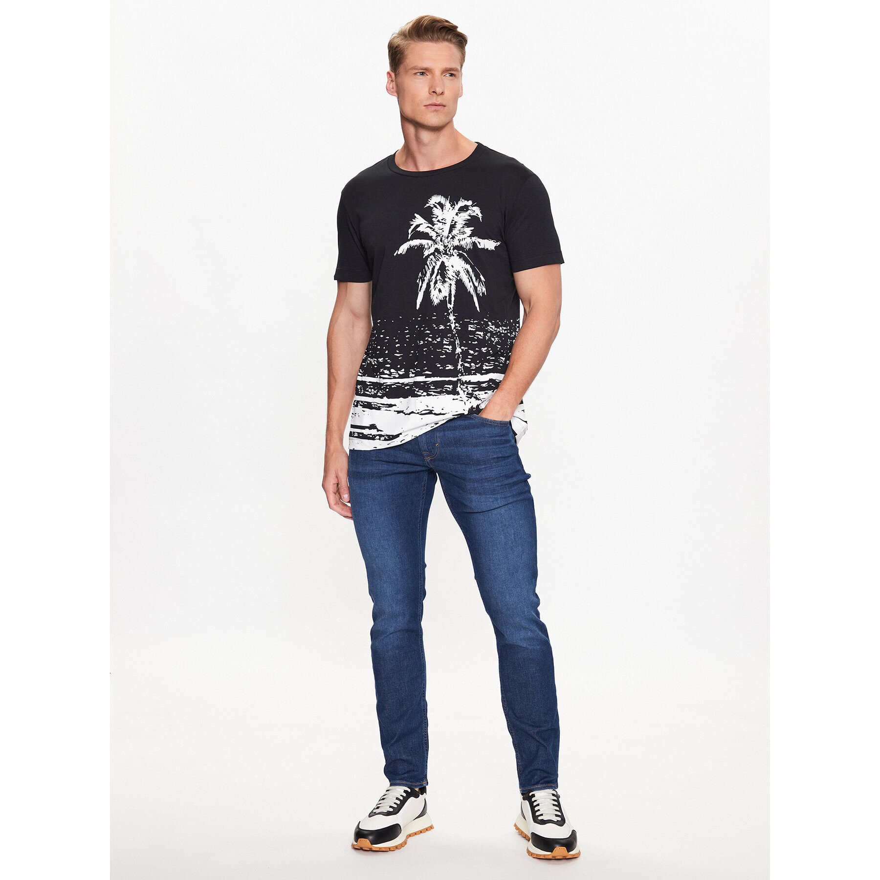 JOOP! Jeans Majica 30036077 Črna Modern Fit - Pepit.si