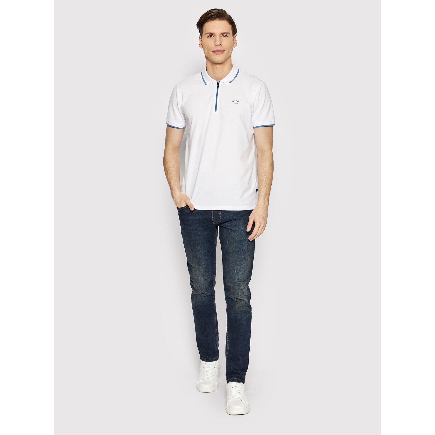 JOOP! Jeans Polo majica 15 JJ222J050 30030997 Bela Regular Fit - Pepit.si