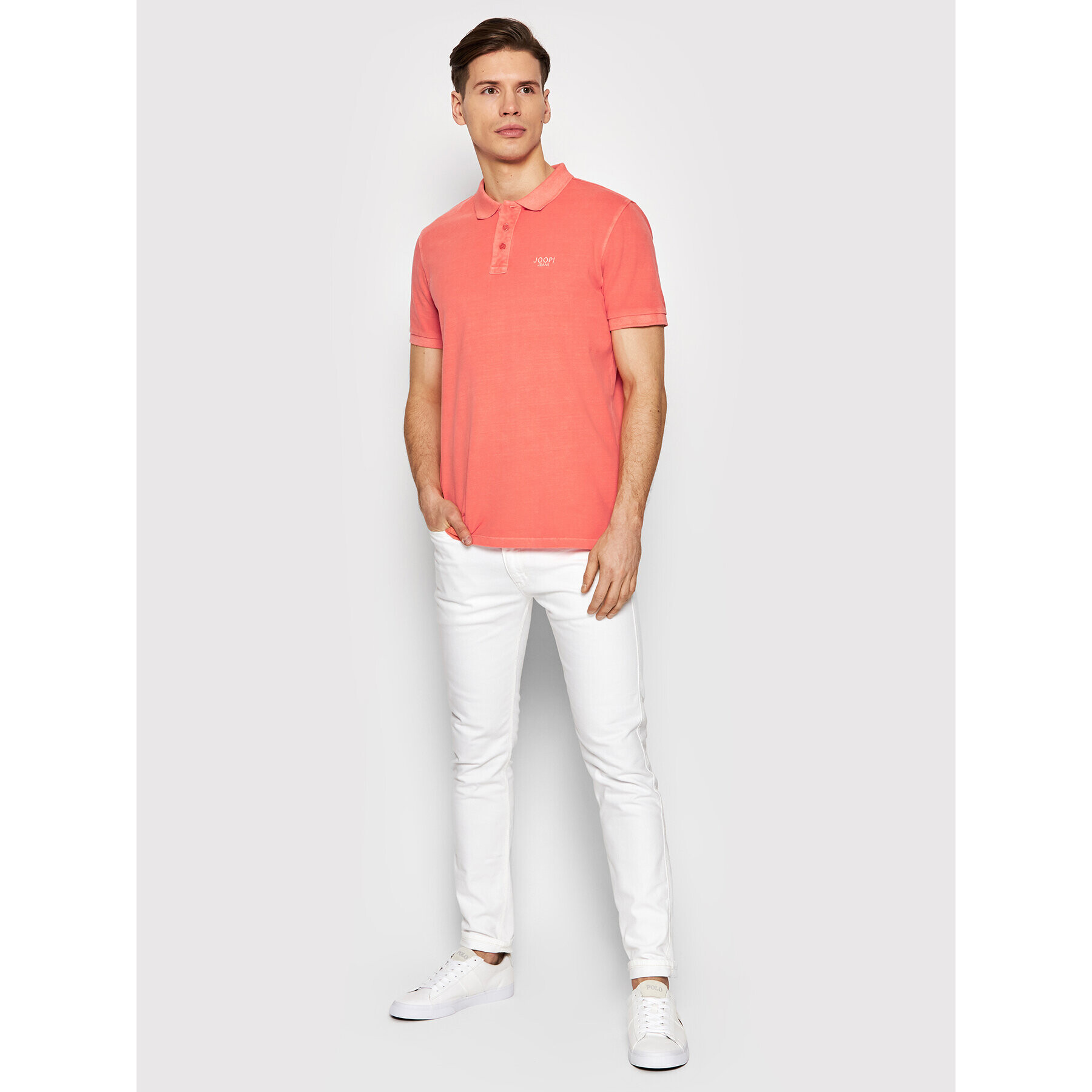 JOOP! Jeans Polo majica 15 Jjj-02Ambrosio 30025784 Oranžna Regular Fit - Pepit.si