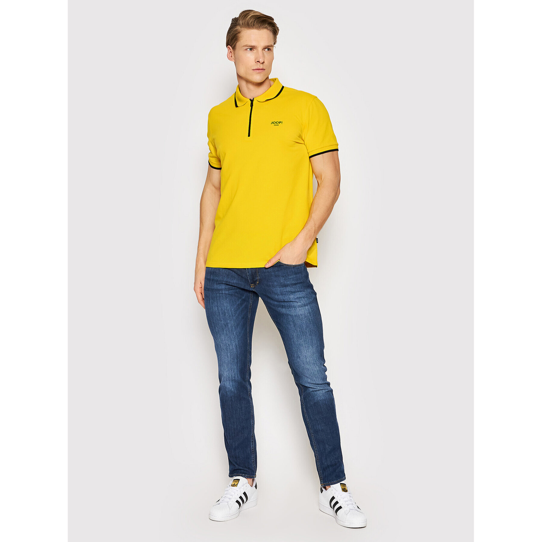 JOOP! Jeans Polo majica JJ222J050 30030997 Rumena Regular Fit - Pepit.si