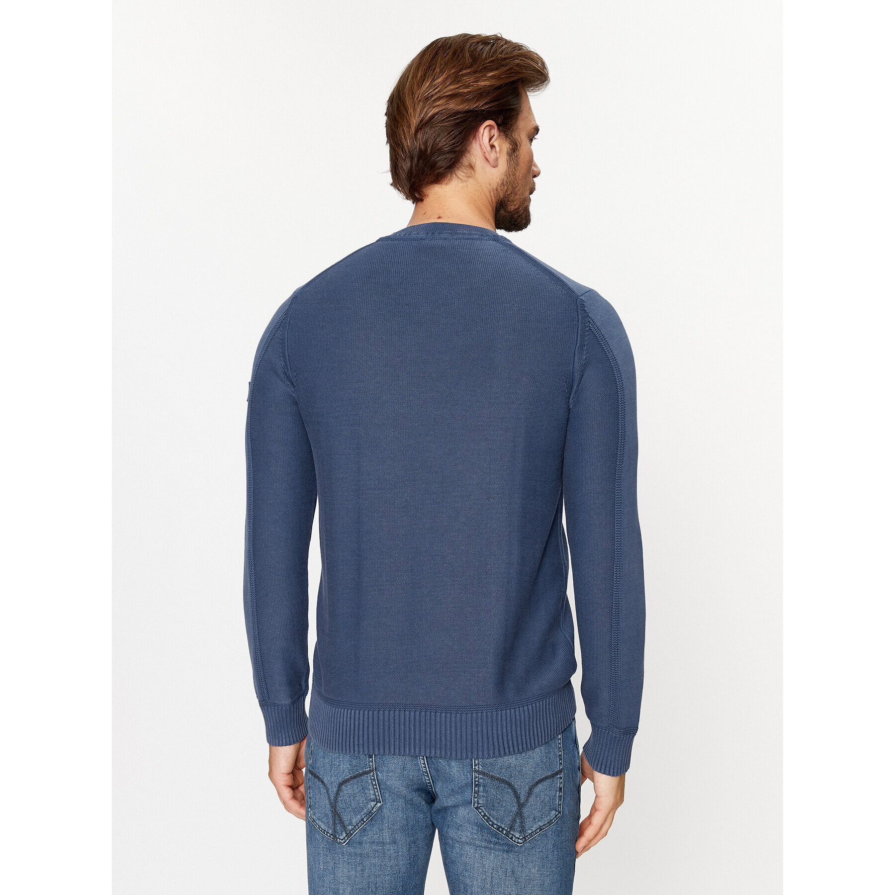 JOOP! Jeans Pulover 30037998 Mornarsko modra Modern Fit - Pepit.si