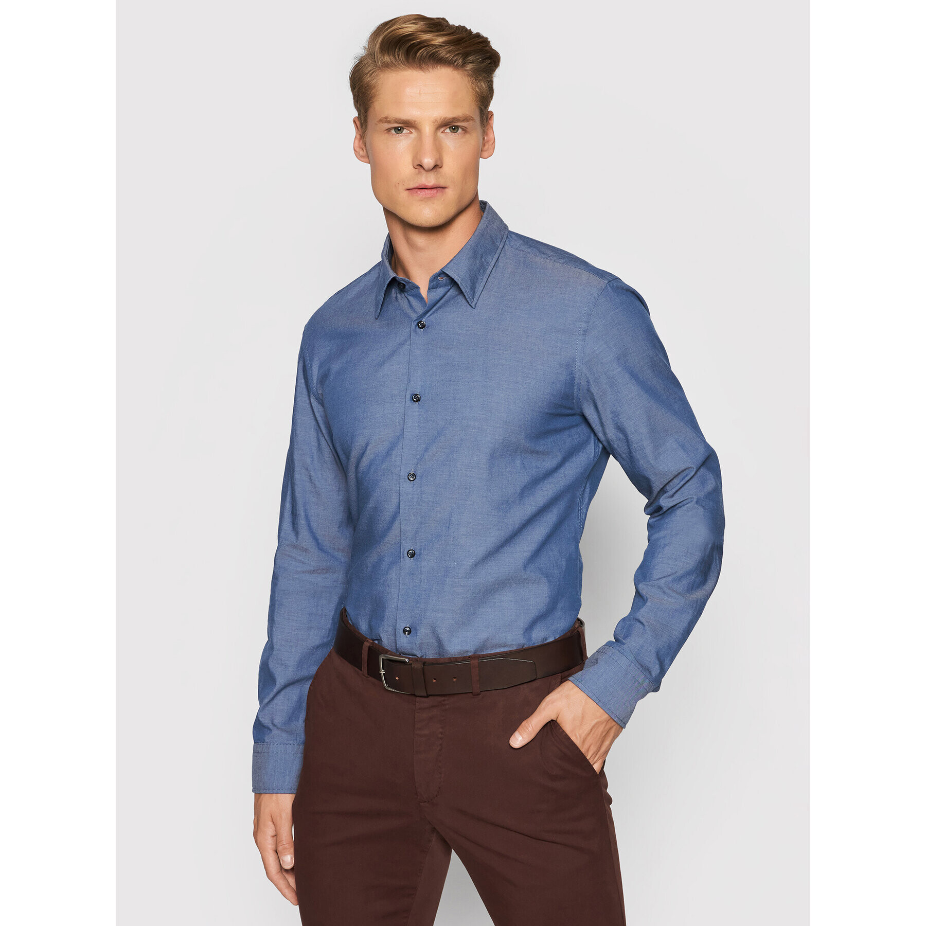 JOOP! Srajca 17 Jsh-141Perros-W 30028799 Modra Slim Fit - Pepit.si