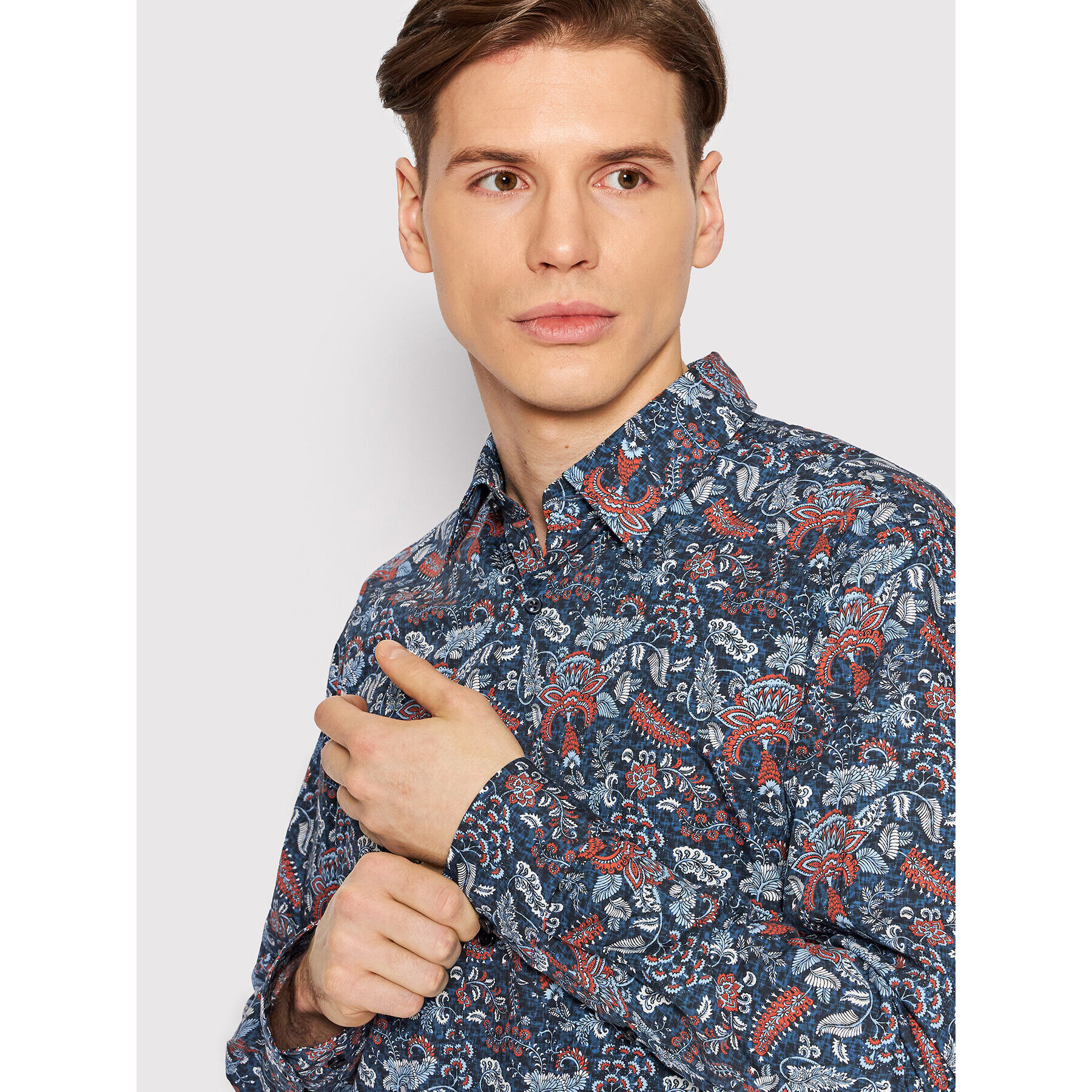 JOOP! Srajca 17 Jsh-141Perros-W 30030456 Mornarsko modra Slim Fit - Pepit.si