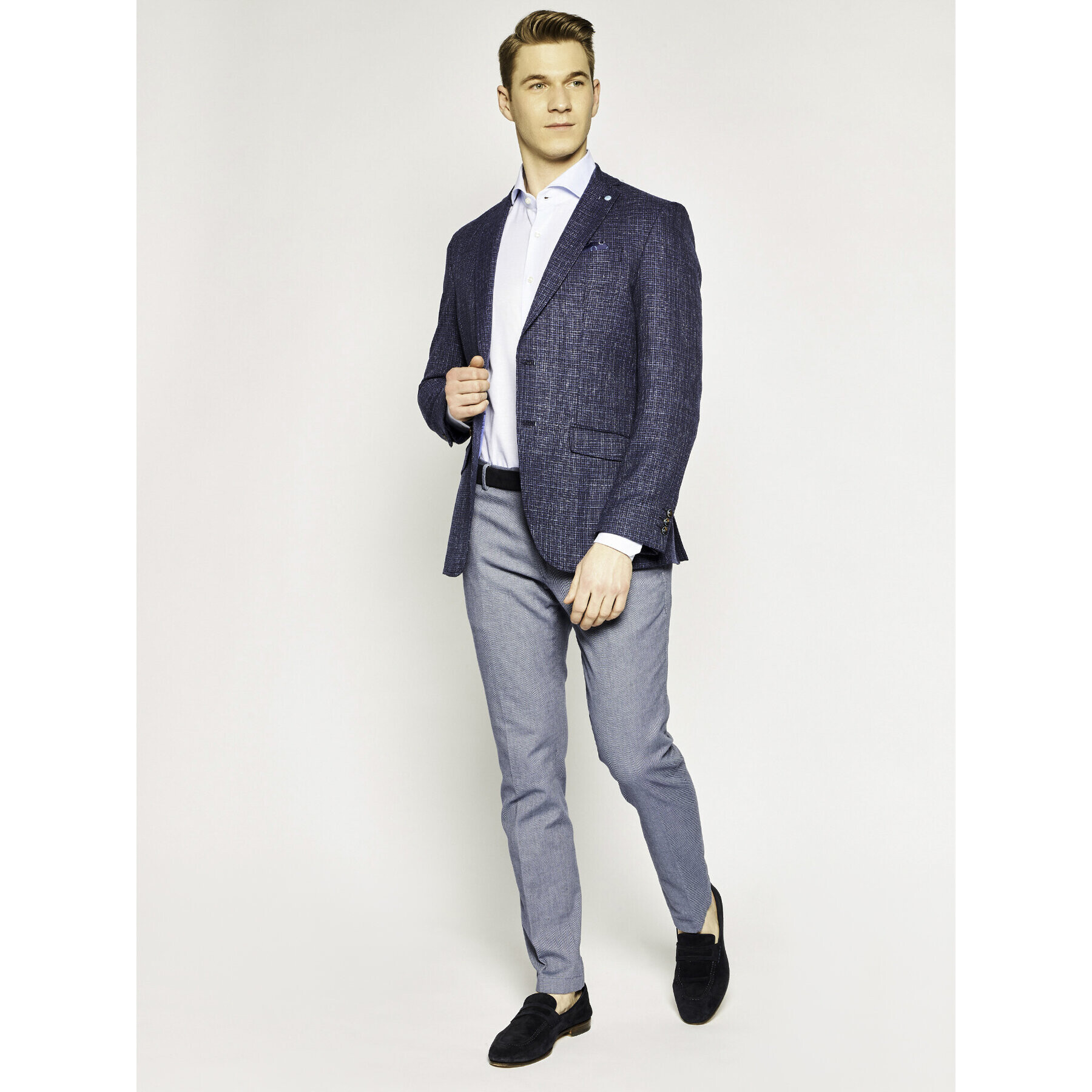 JOOP! Srajca 17 Jsh-52Pajos 30019730 Modra Slim Fit - Pepit.si