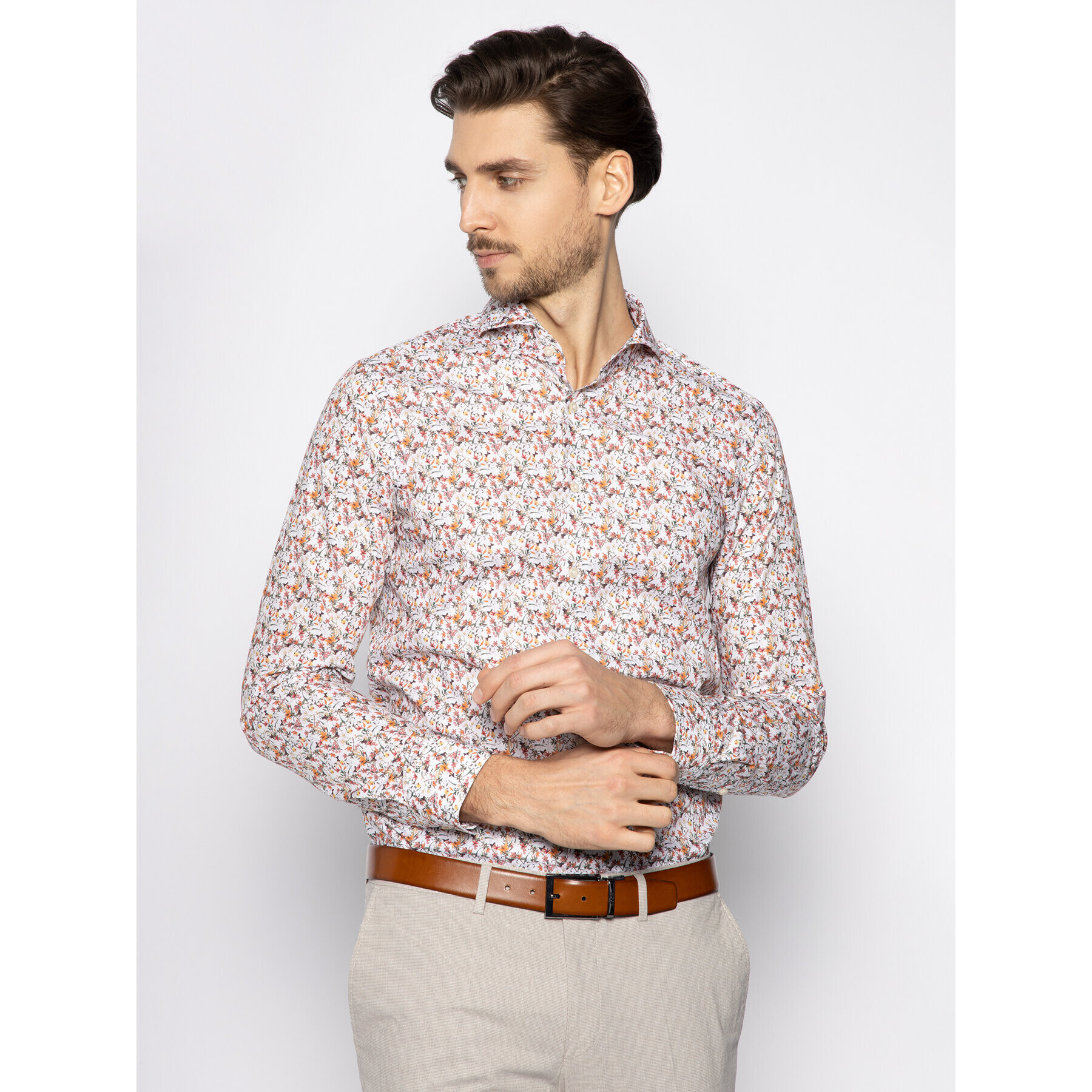 JOOP! Srajca 17 JSH-52Pajos 30019746 Pisana Slim Fit - Pepit.si