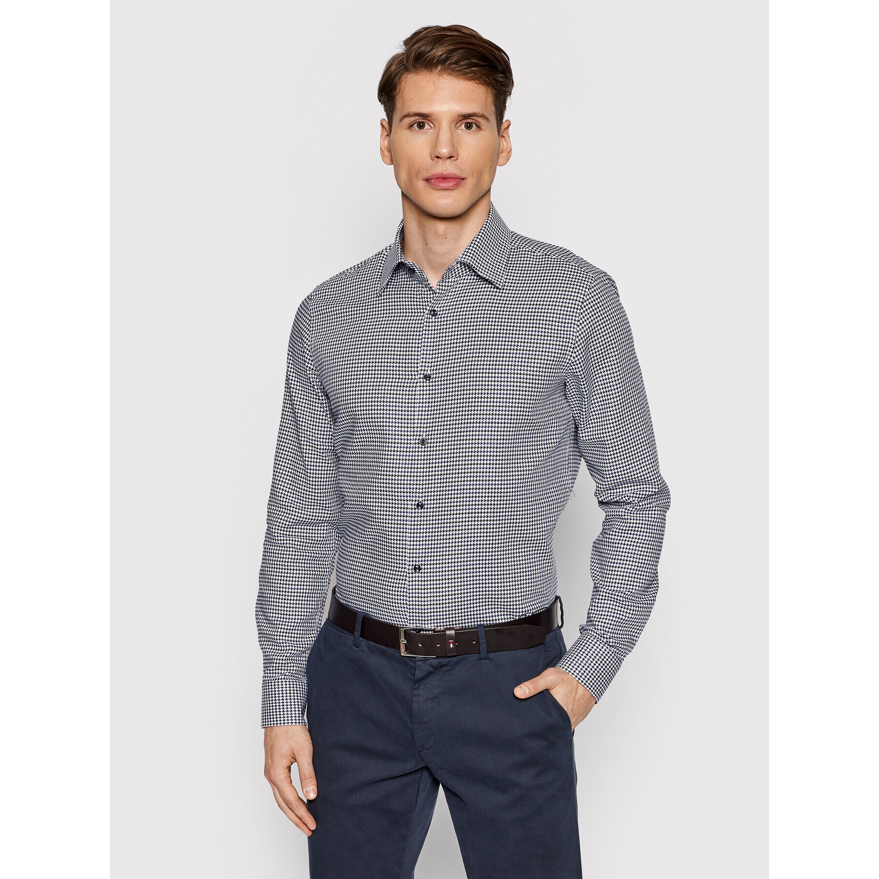 JOOP! Srajca 30017078 Mornarsko modra Slim Fit - Pepit.si