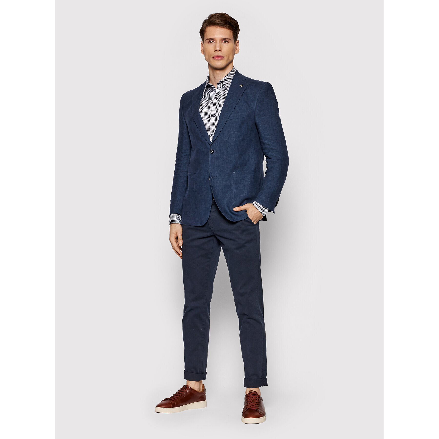 JOOP! Srajca 30017078 Mornarsko modra Slim Fit - Pepit.si