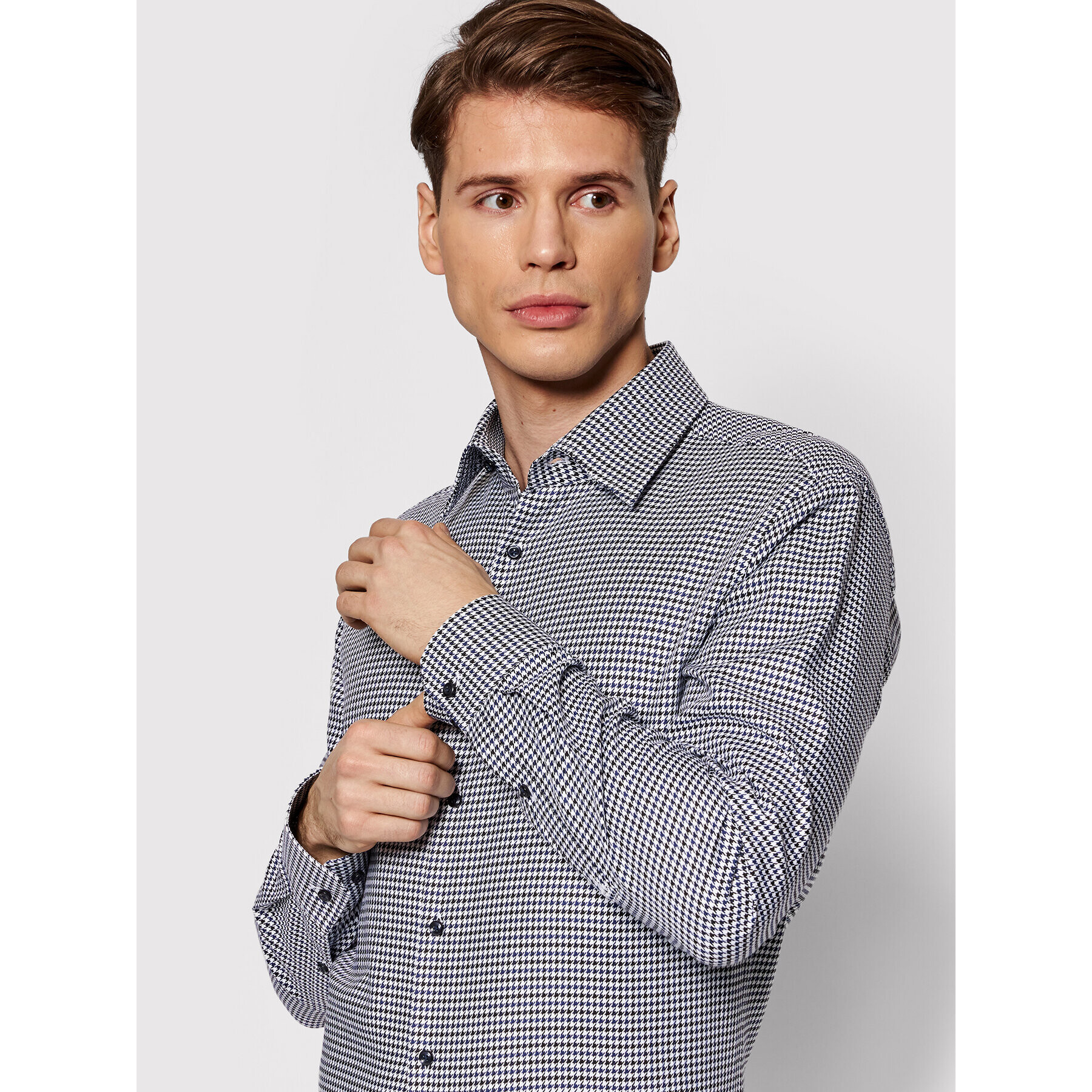 JOOP! Srajca 30017078 Mornarsko modra Slim Fit - Pepit.si