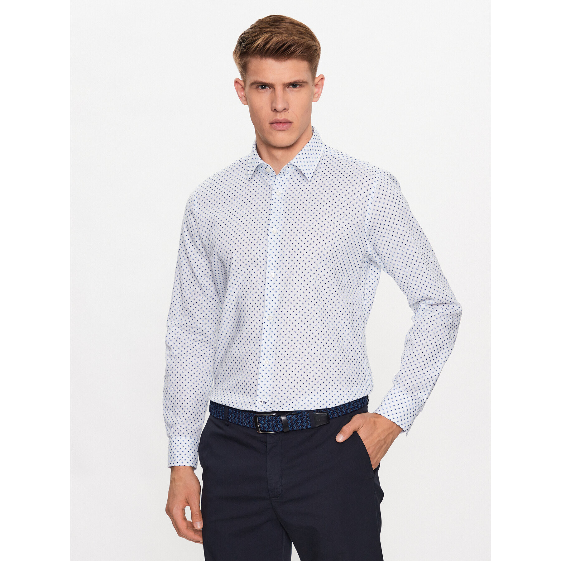 JOOP! Srajca 30036103 Modra Slim Fit - Pepit.si