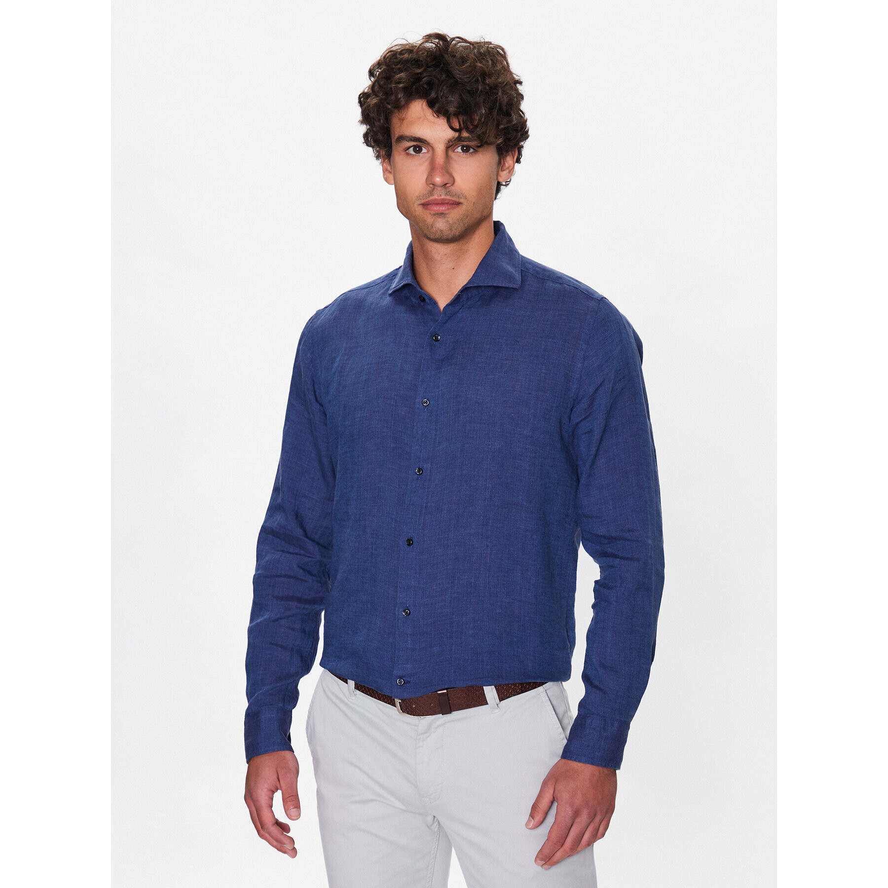 JOOP! Srajca 30036138 Modra Slim Fit - Pepit.si