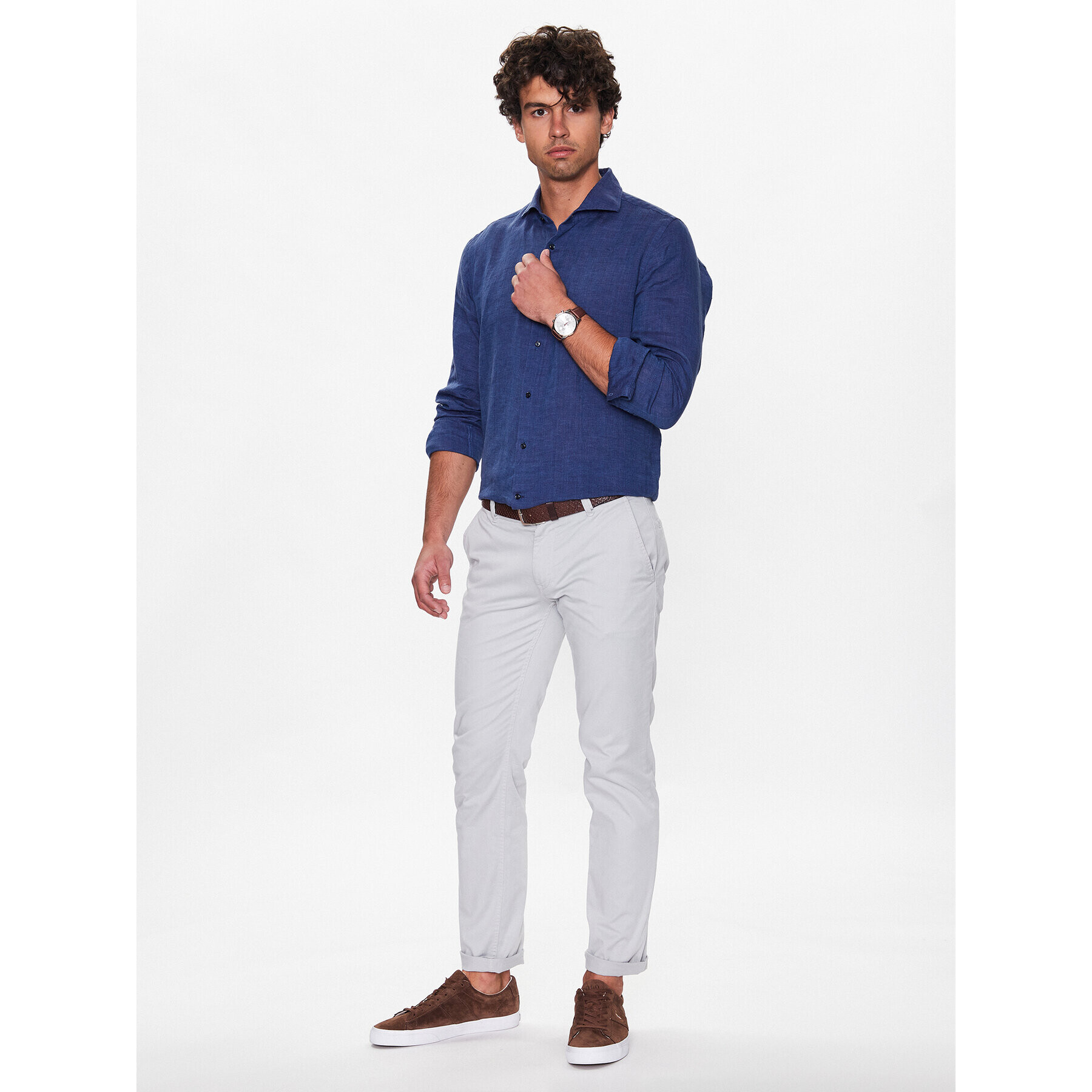 JOOP! Srajca 30036138 Modra Slim Fit - Pepit.si