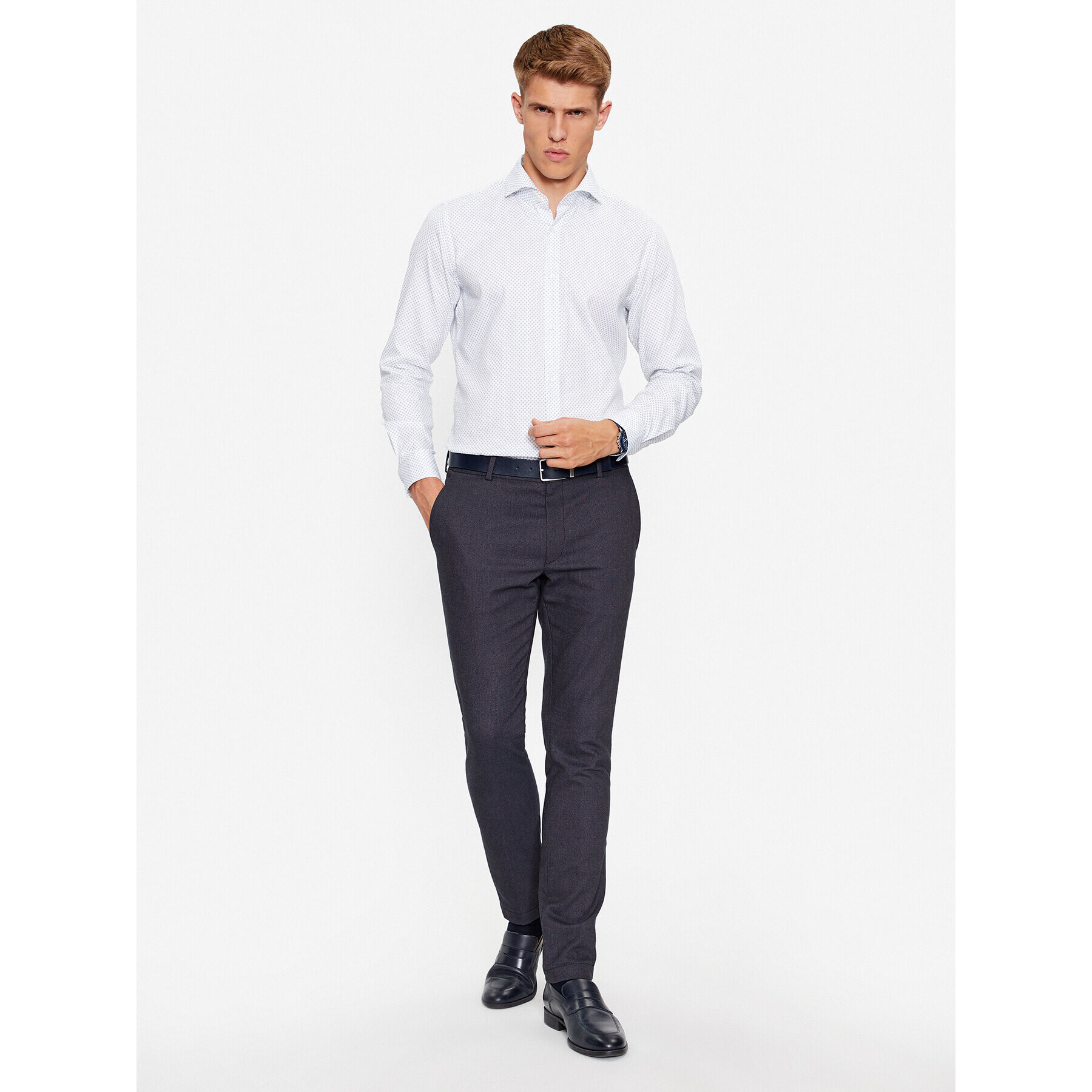 JOOP! Srajca 30038886 Bela Slim Fit - Pepit.si