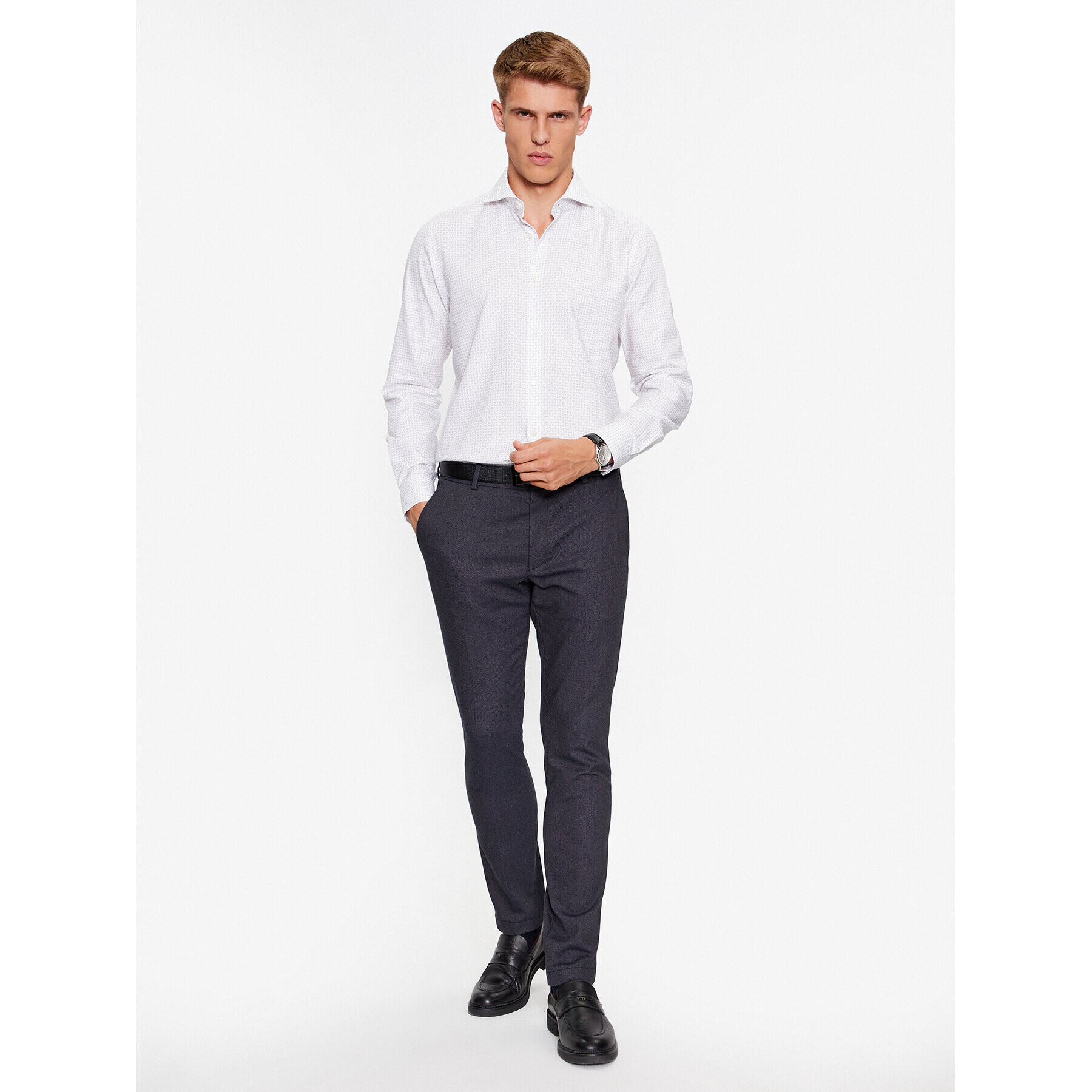 JOOP! Srajca 30038887 Bela Slim Fit - Pepit.si