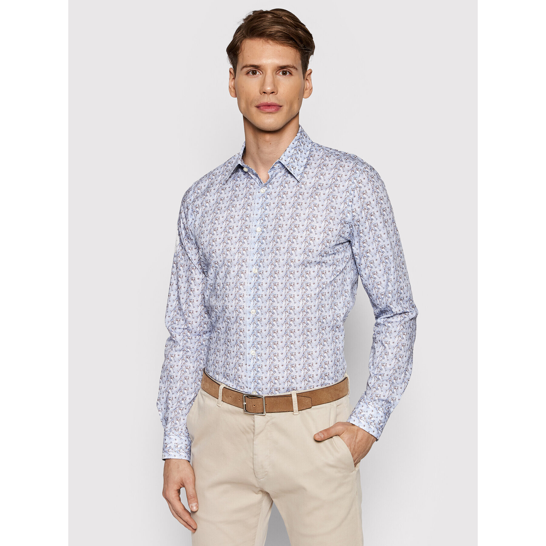 JOOP! Srajca Pierce 30018889 Modra Slim Fit - Pepit.si