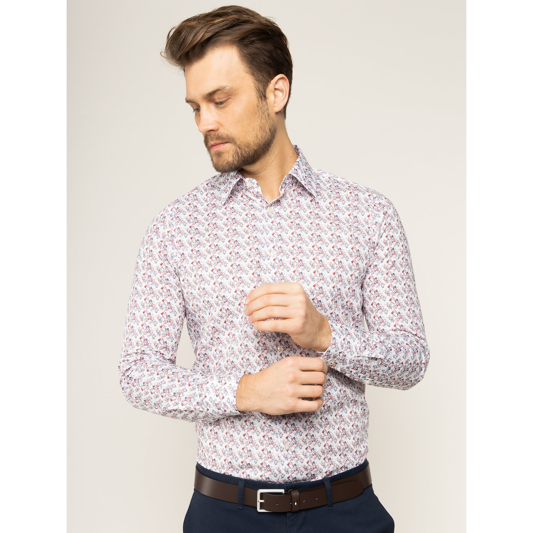 JOOP! Srajca Pierce 30018889 Pisana Slim Fit - Pepit.si