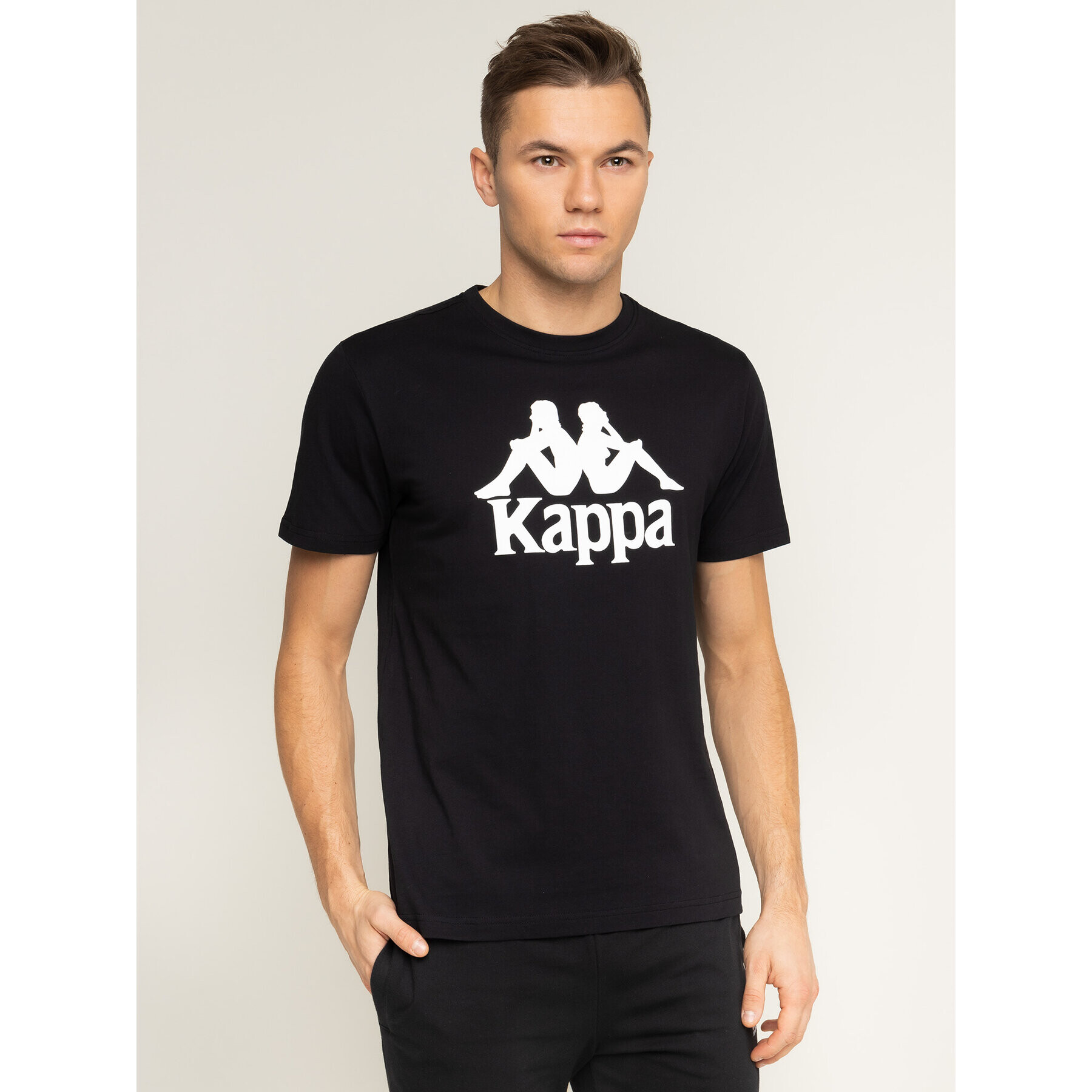 Kappa Majica 303910 Črna Regular Fit - Pepit.si