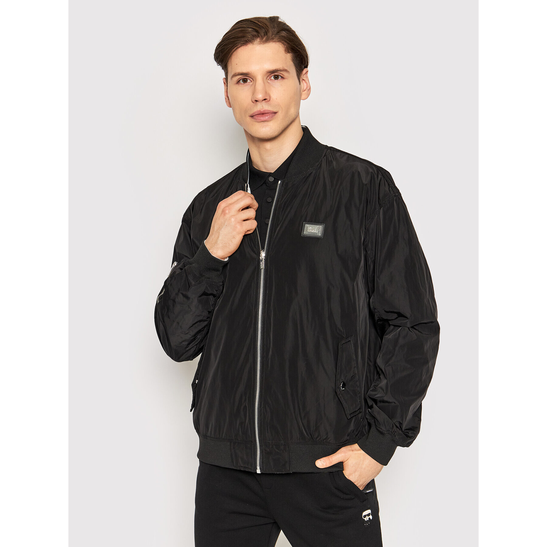 KARL LAGERFELD Bomber jakna 505005 521501 Pisana Regular Fit - Pepit.si