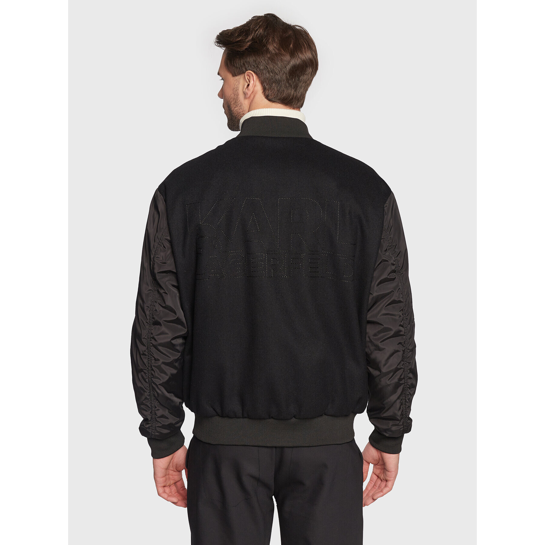 KARL LAGERFELD Bomber jakna 505043 524799 Črna Regular Fit - Pepit.si