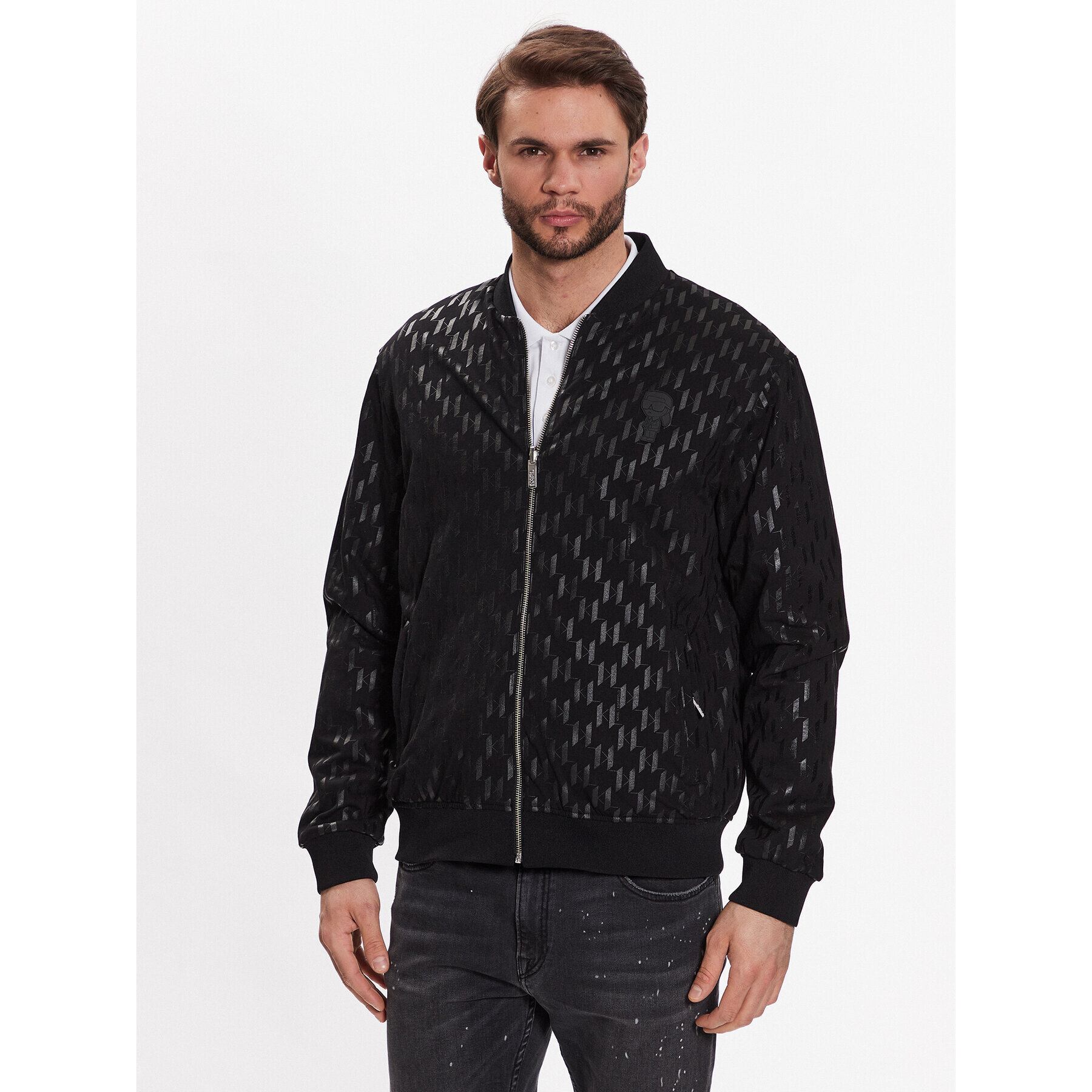 KARL LAGERFELD Bomber jakna 505062 532565 Črna Regular Fit - Pepit.si