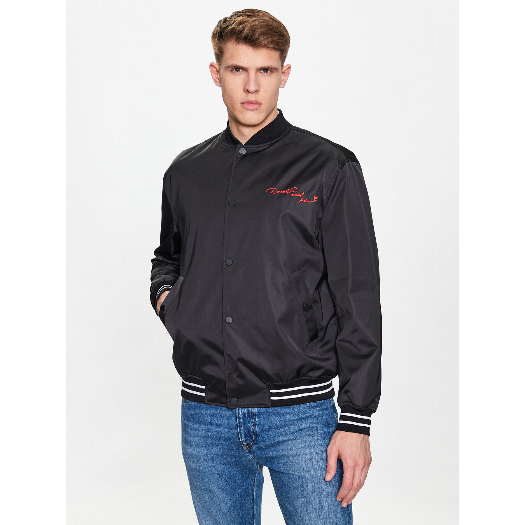 KARL LAGERFELD Bomber jakna 505079 532578 Črna Regular Fit - Pepit.si