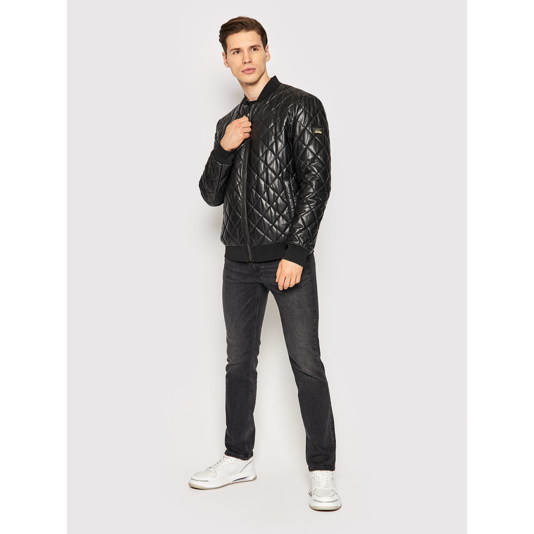 KARL LAGERFELD Bomber jakna 555014 521410 Črna Regular Fit - Pepit.si