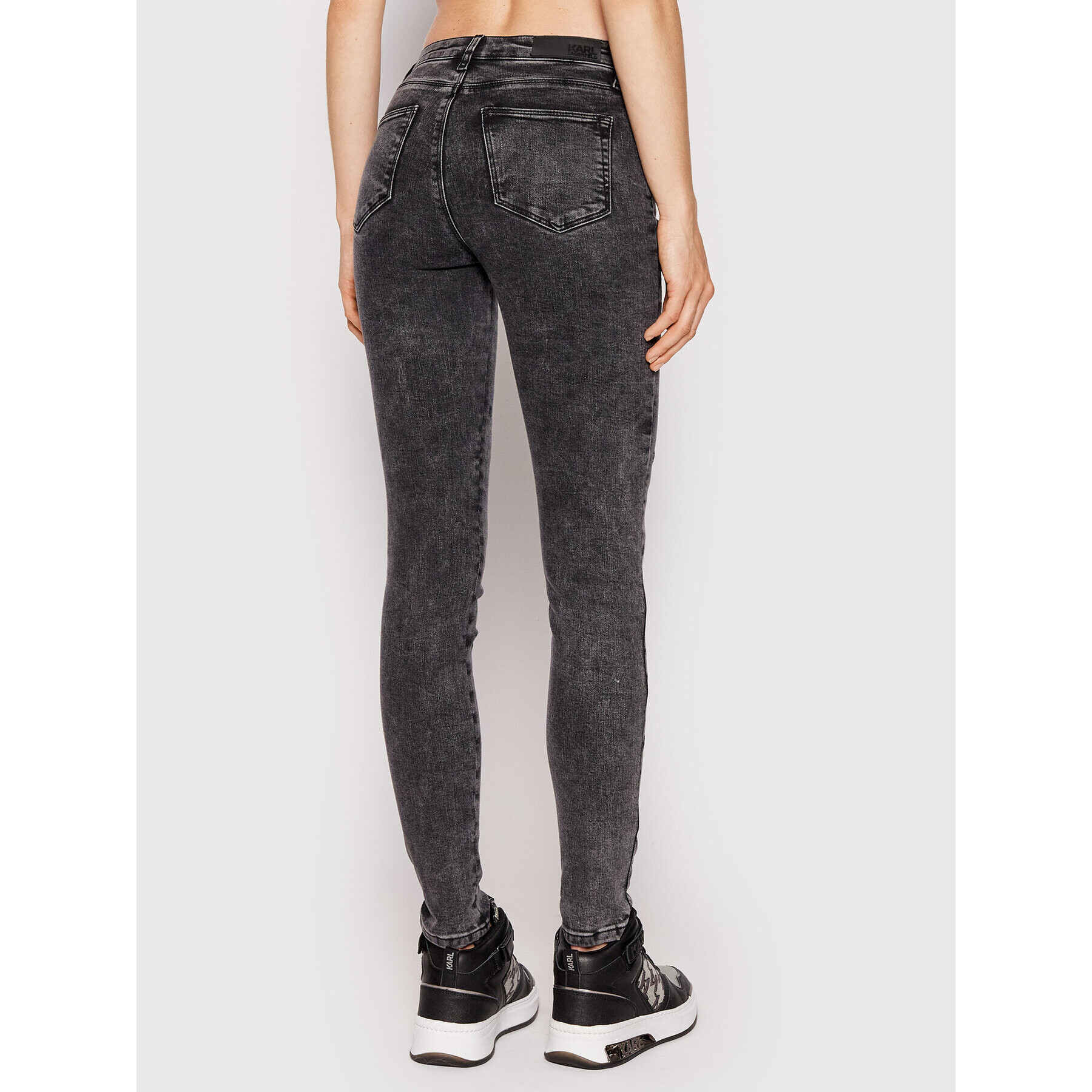 KARL LAGERFELD Jeans hlače 221W1100 Siva Skinny Fit - Pepit.si