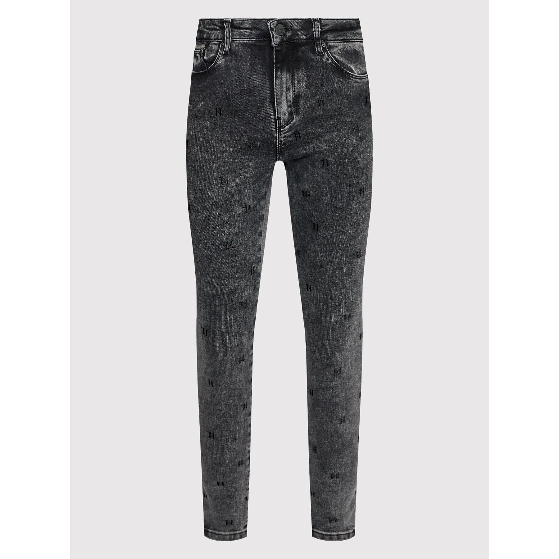 KARL LAGERFELD Jeans hlače 221W1100 Siva Skinny Fit - Pepit.si