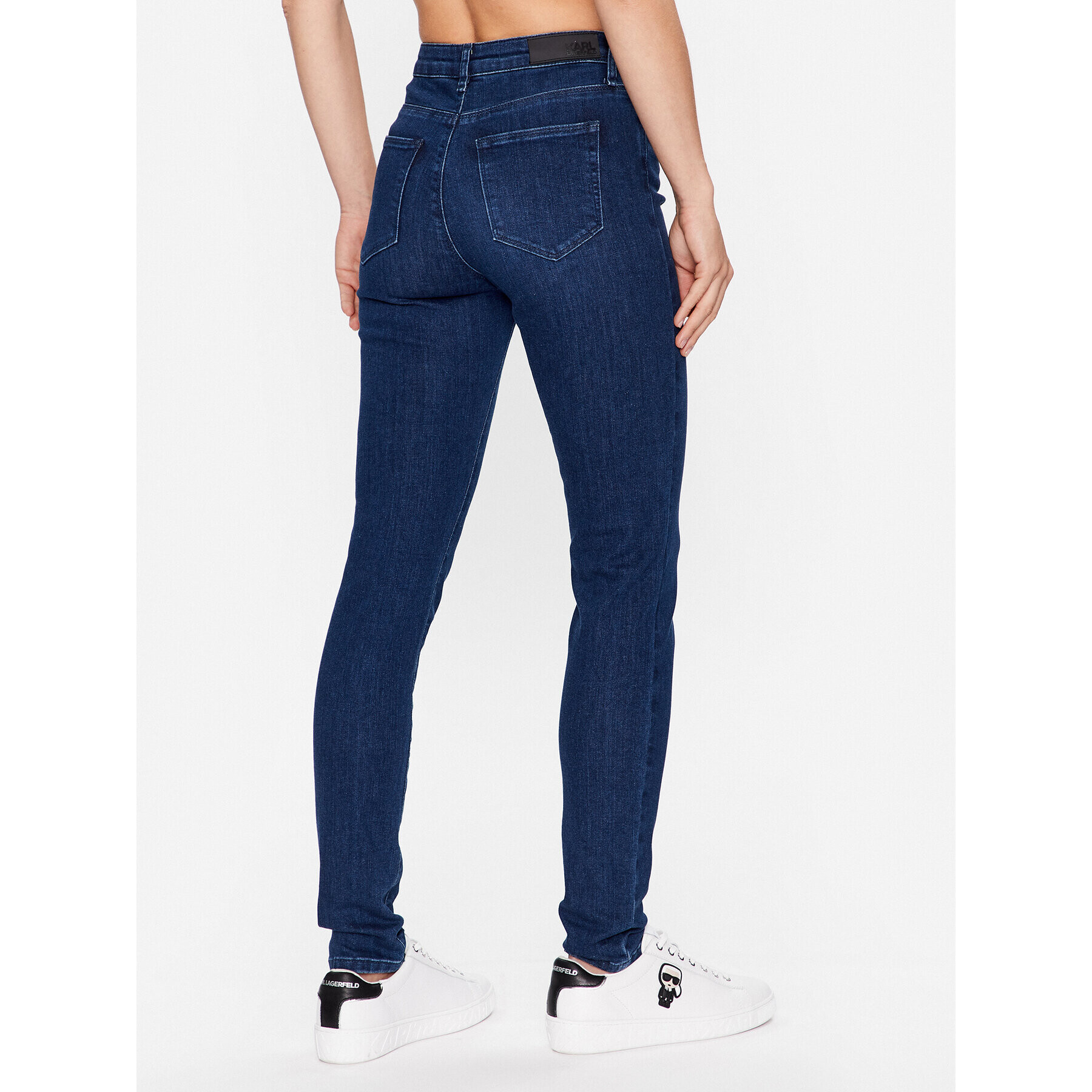 KARL LAGERFELD Jeans hlače 225W1102 Modra Skinny Fit - Pepit.si