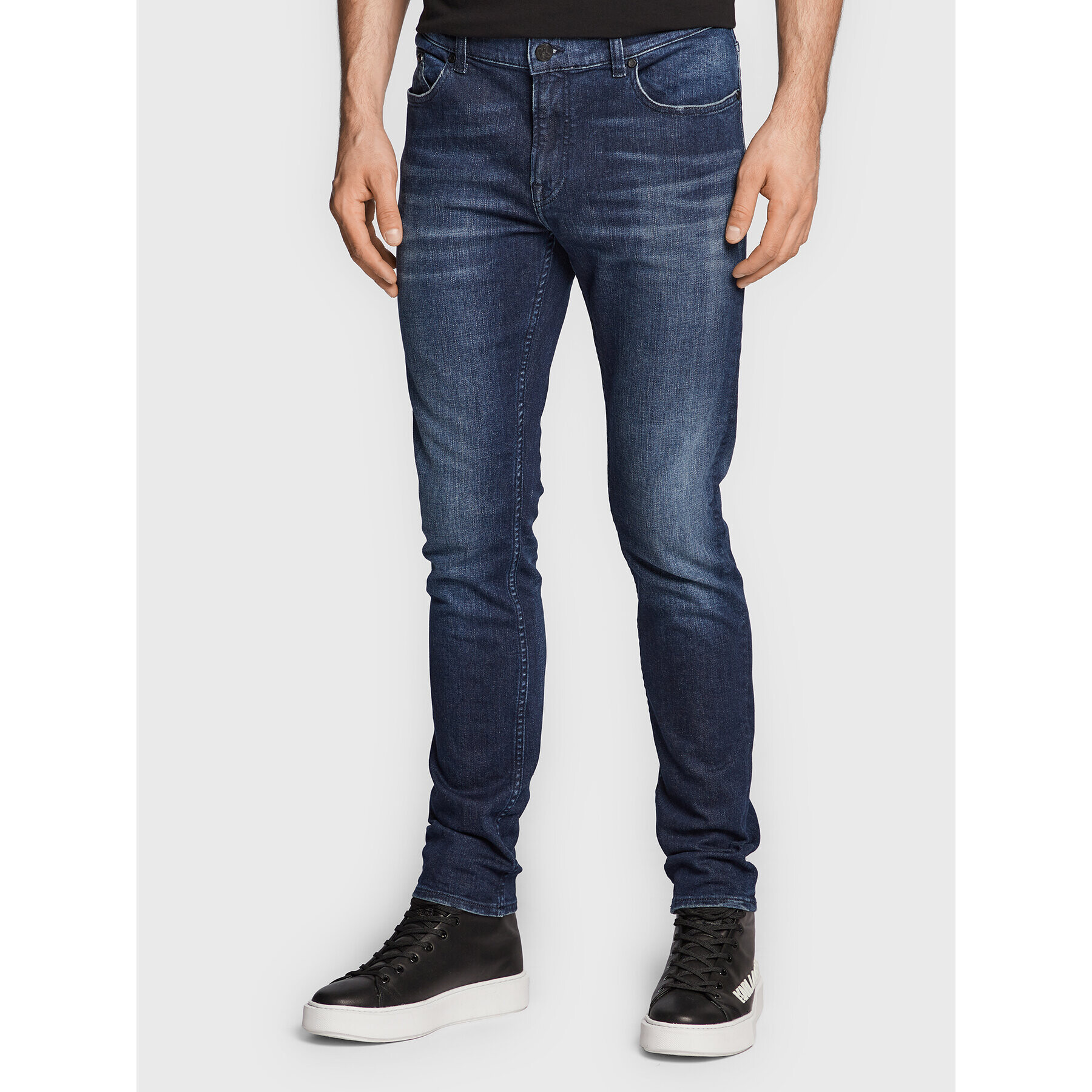 KARL LAGERFELD Jeans hlače 265801 524835 Modra Slim Fit - Pepit.si