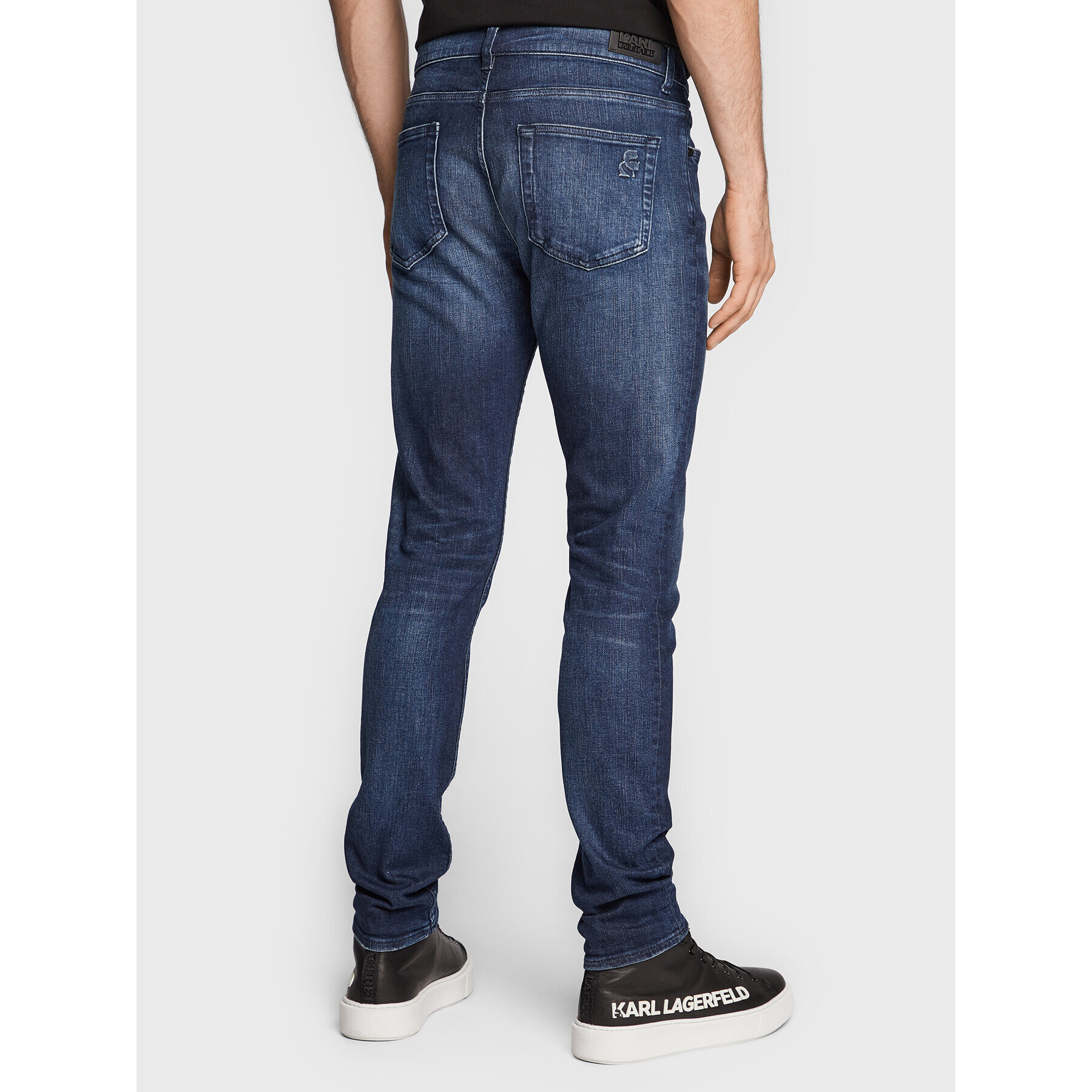 KARL LAGERFELD Jeans hlače 265801 524835 Modra Slim Fit - Pepit.si