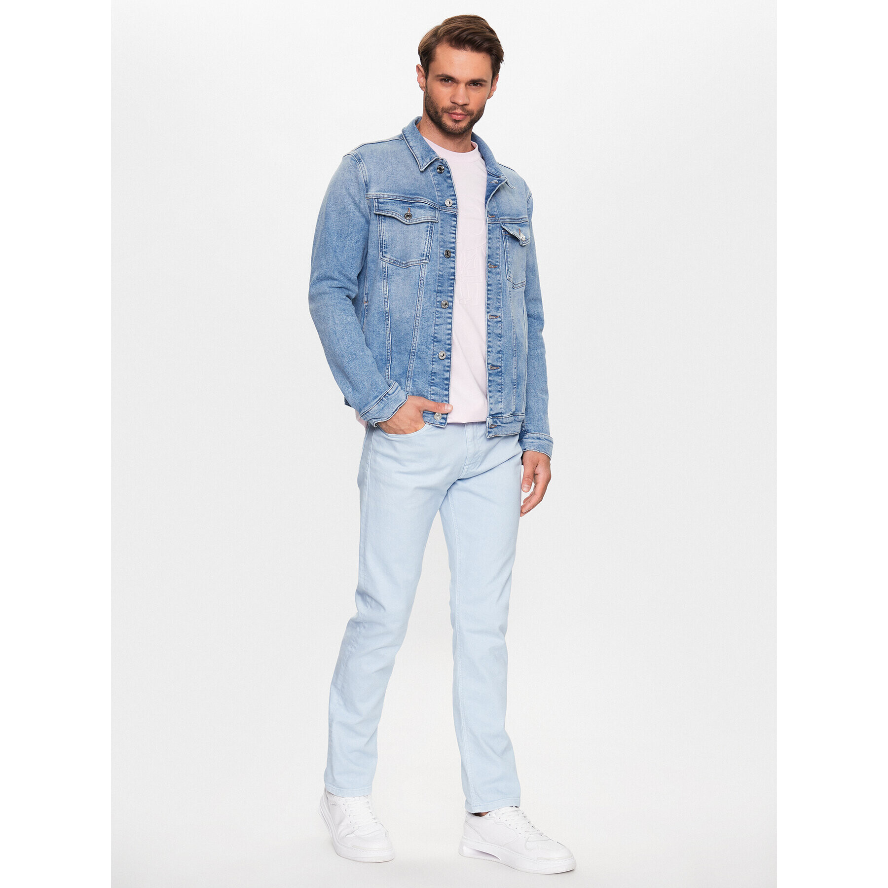 KARL LAGERFELD Jeans jakna 505802 532853 Modra Regular Fit - Pepit.si