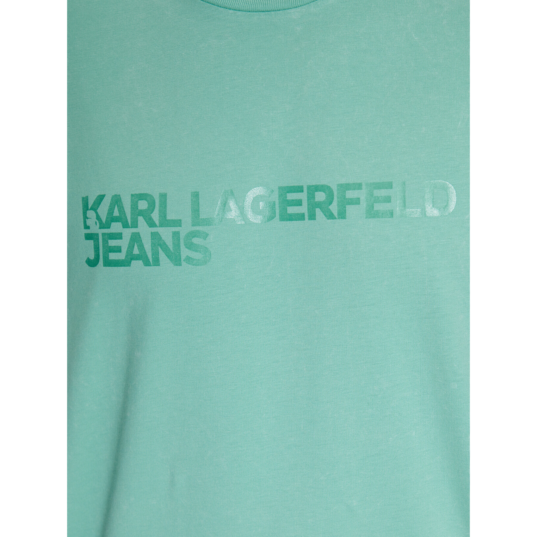 Karl Lagerfeld Jeans Majica 231D1750 Zelena Regular Fit - Pepit.si