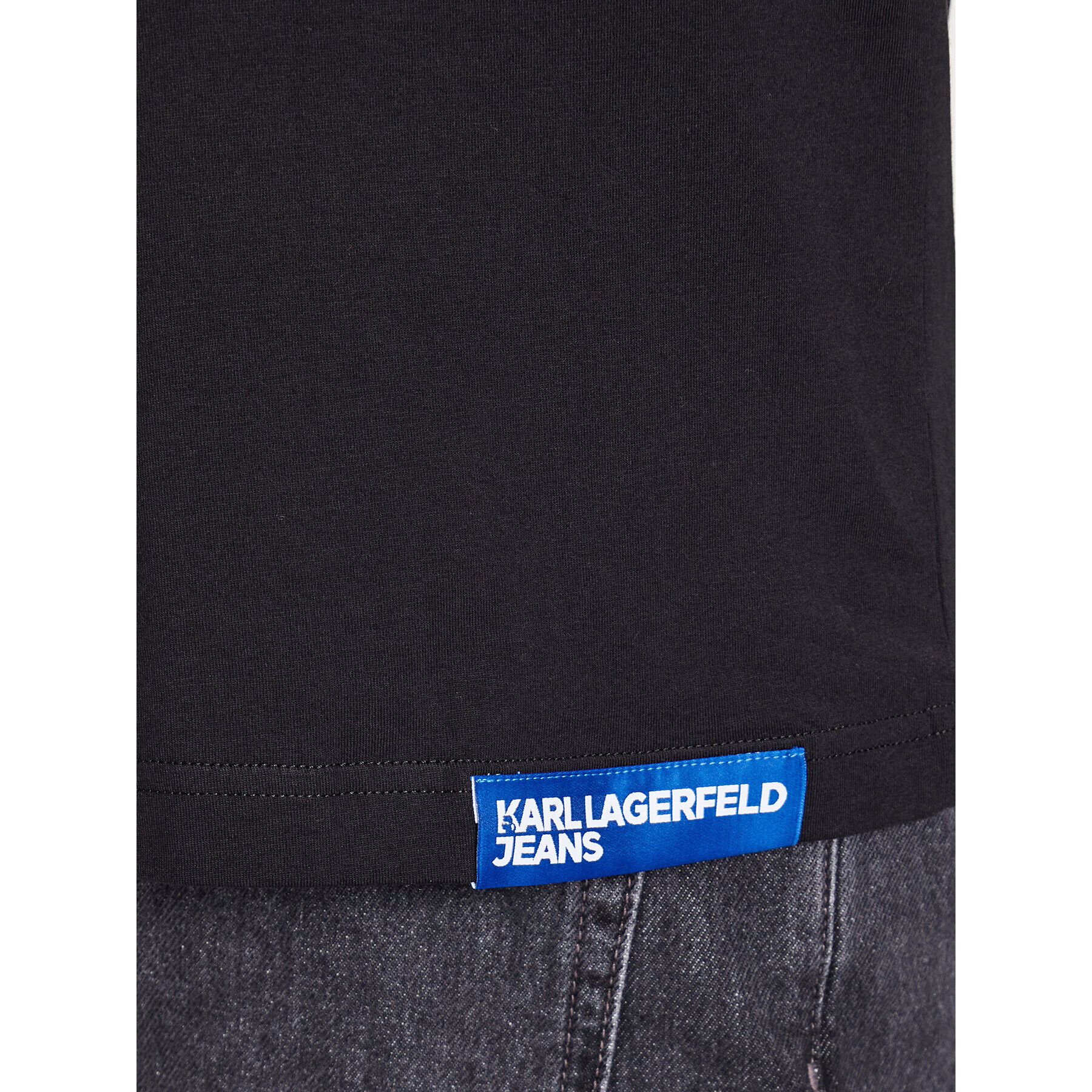 Karl Lagerfeld Jeans Majica 235D1707 Črna Regular Fit - Pepit.si