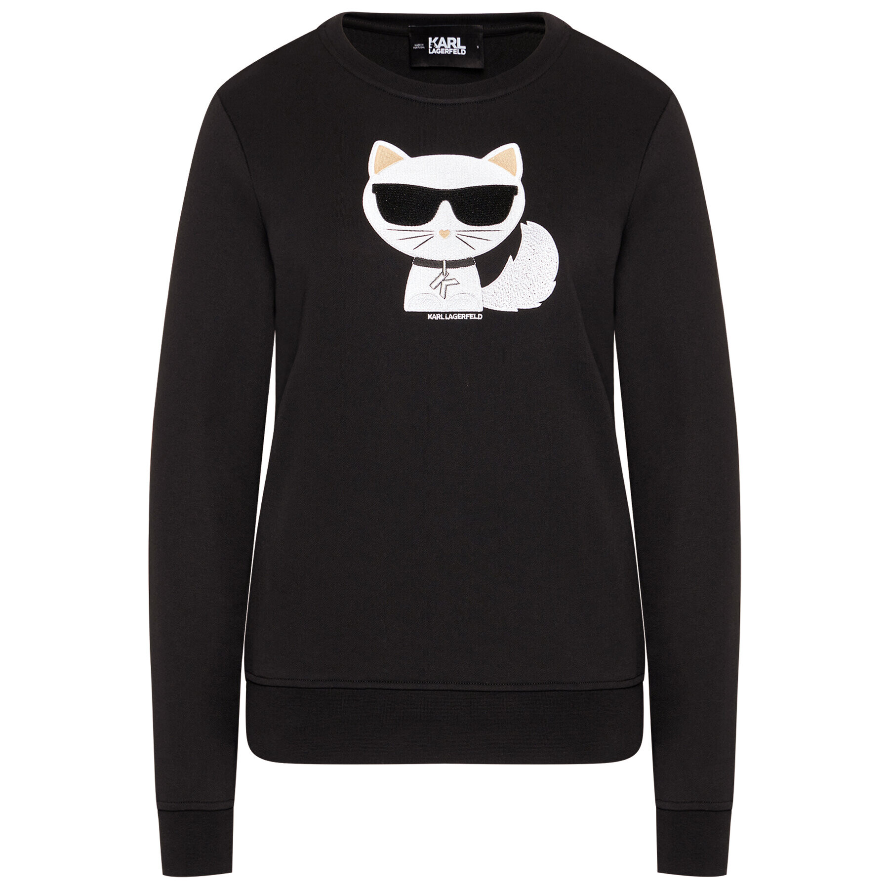 KARL LAGERFELD Jopa Ikonik Choupette 210W1823 Črna Regular Fit - Pepit.si